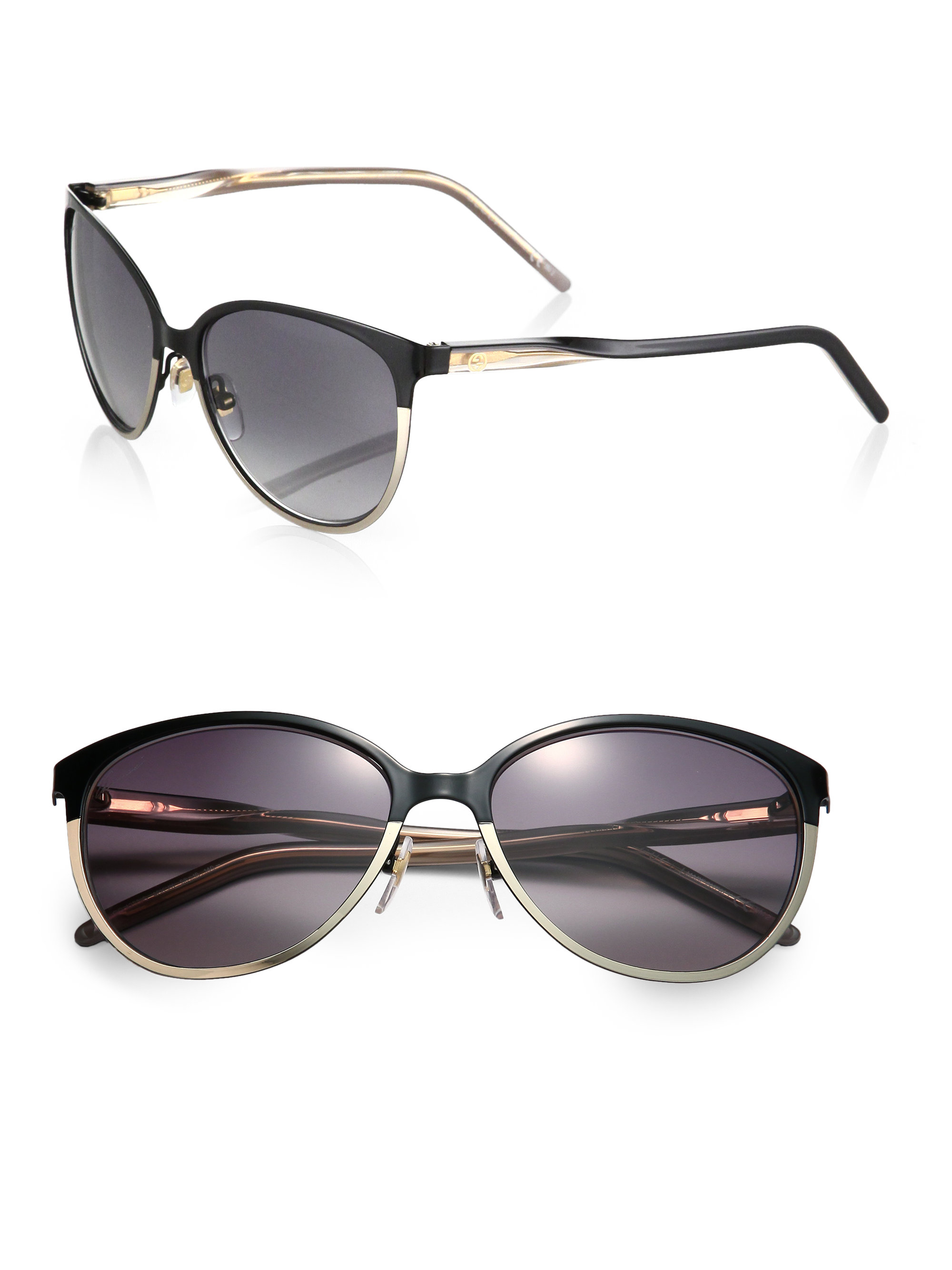 Lyst - Gucci Optyl Round Sunglasses in Black