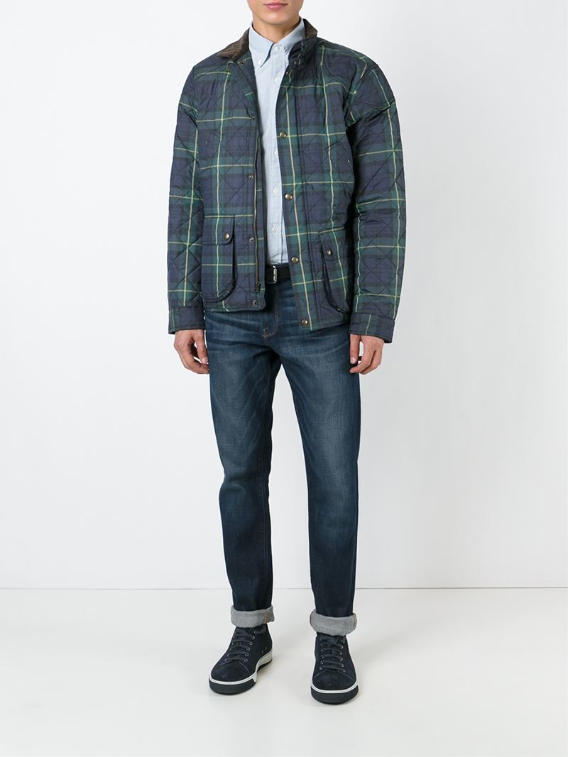 Lyst Polo Ralph Lauren Plaid Quilted Jacket in Blue for Men
