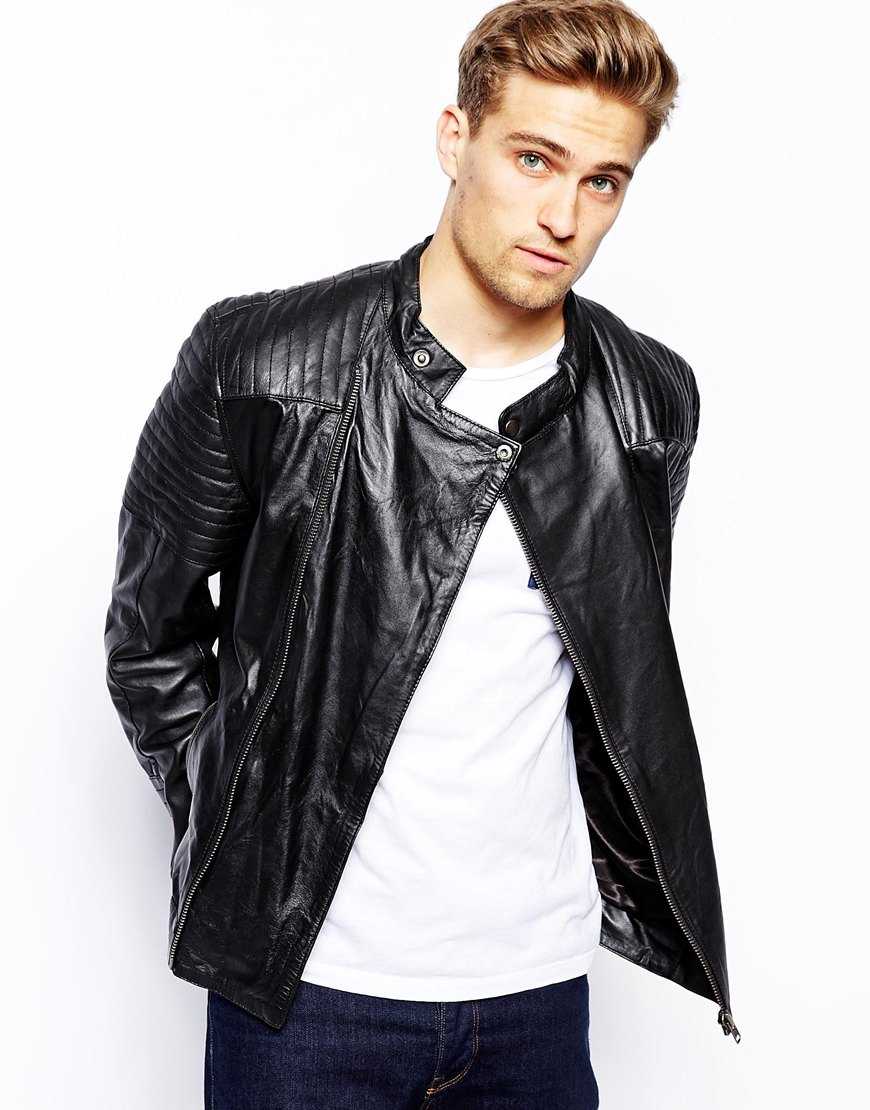 Lyst Barneys Originals Premium Leather Biker Jacket In Gallery