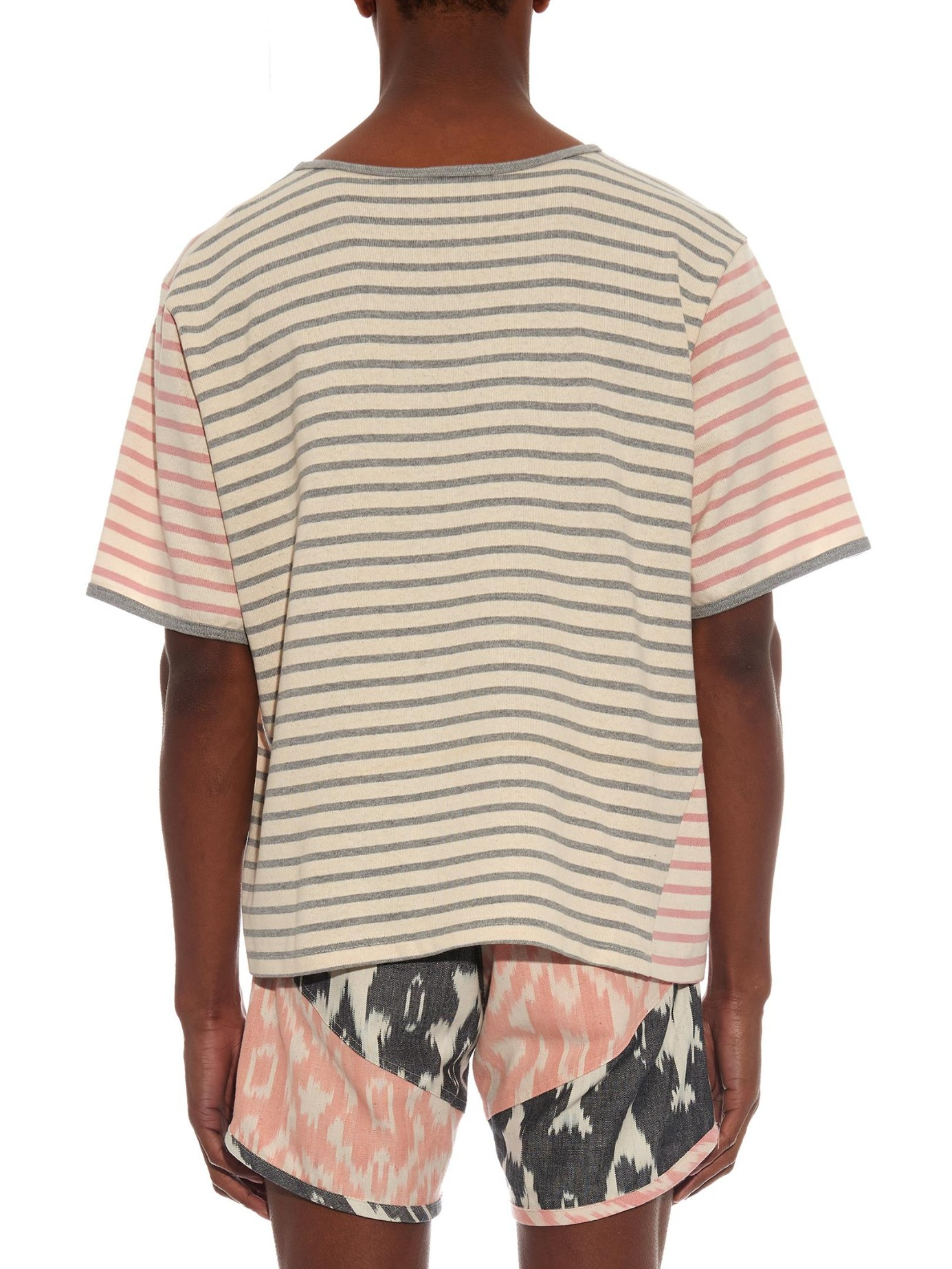 V Neck Striped T-Shirts