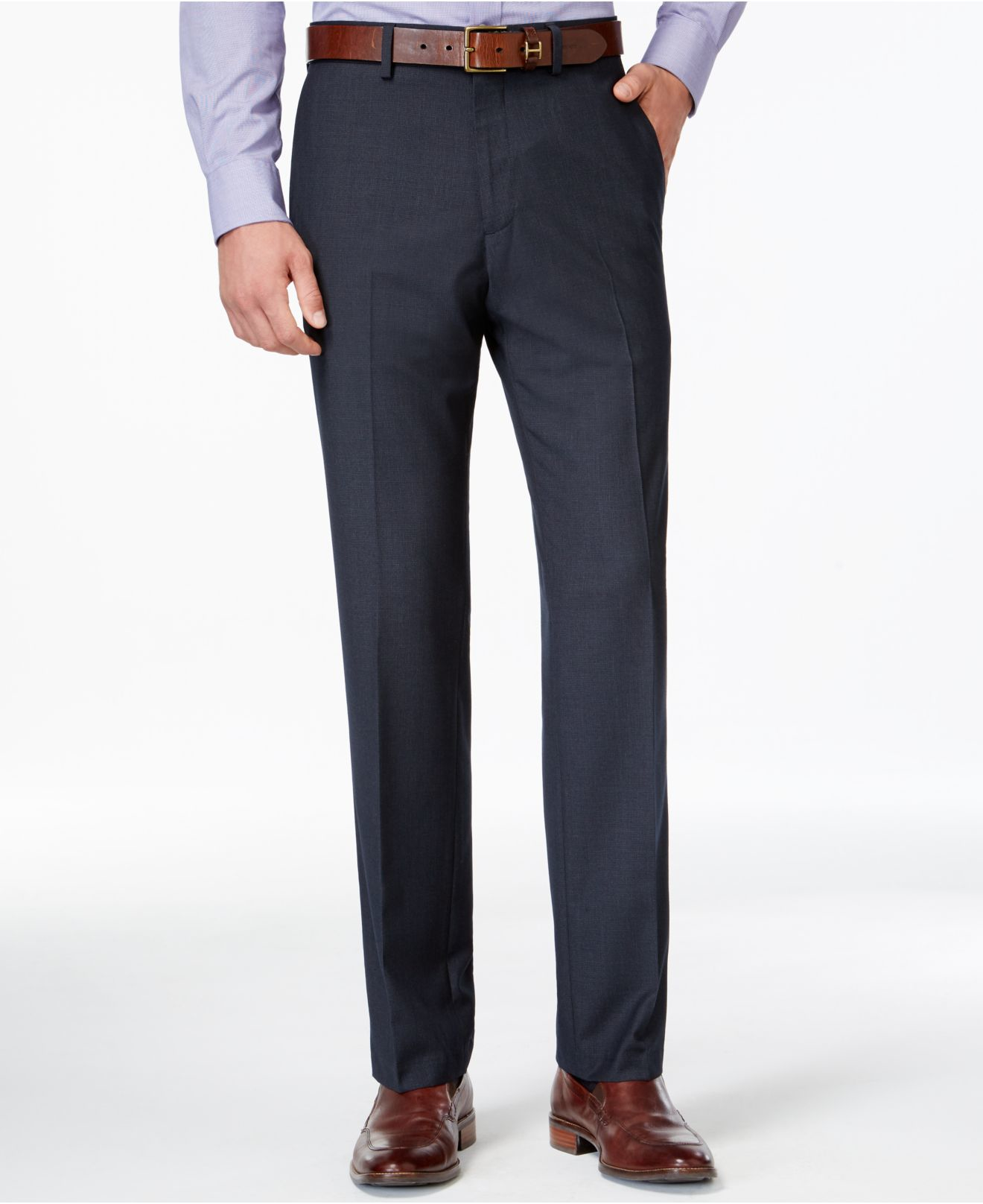 Kenneth cole reaction Micro Grid Slim Fit Dress Pants in Blue for Men ...