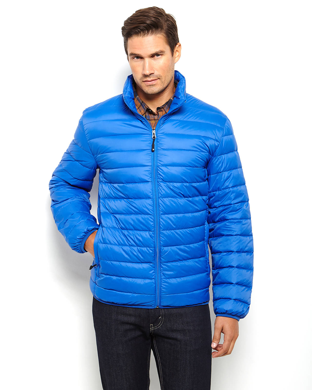 Weatherproof Packable Down Jacket in Blue for Men (Royal Blue) | Lyst