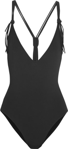 Eres Spotlight Groupie Macramé-Trimmed Swimsuit in Black | Lyst