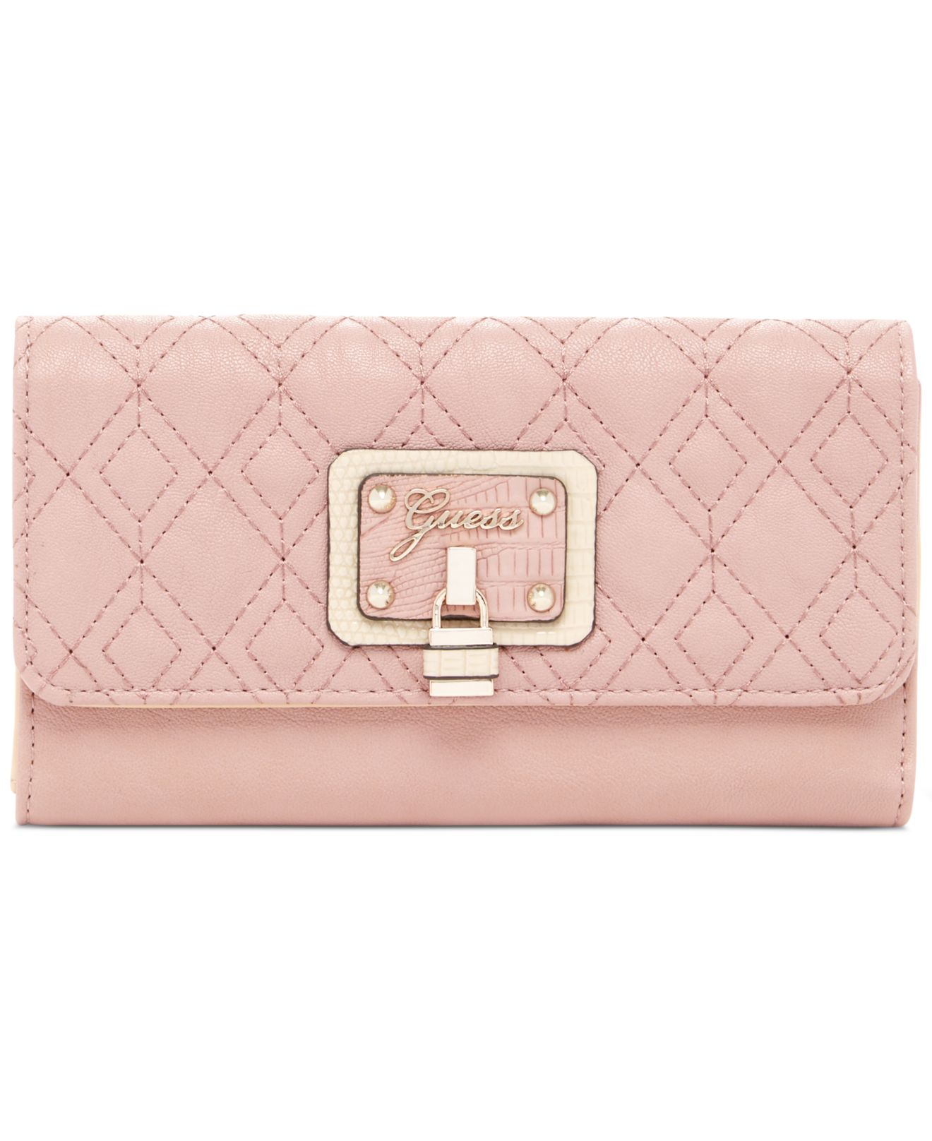 Lyst Guess Liane Multi Clutch Wallet In Pink Gallery