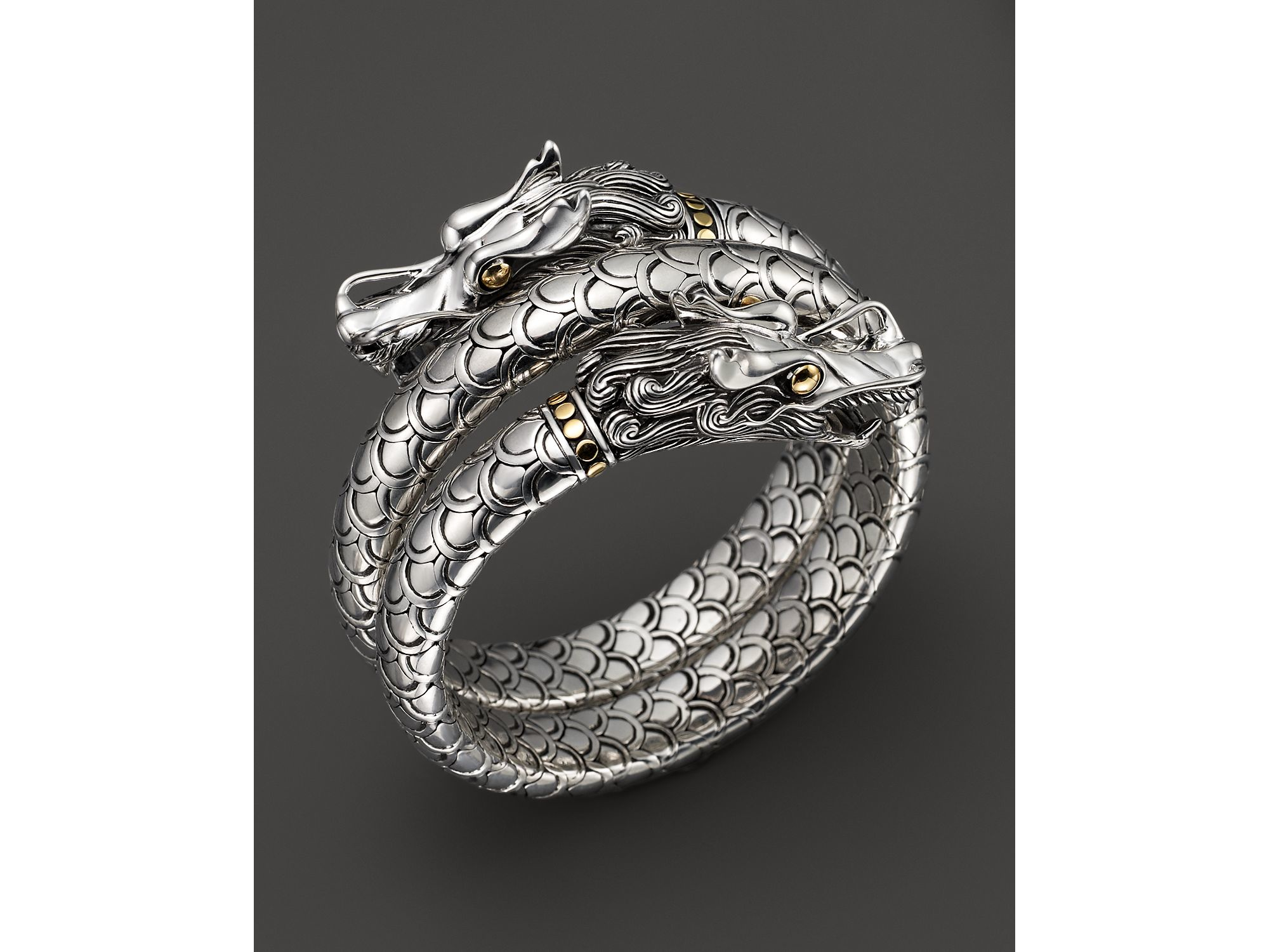 Lyst John Hardy Sterling Silver And 18k Bonded Gold Naga Dragon Gallery