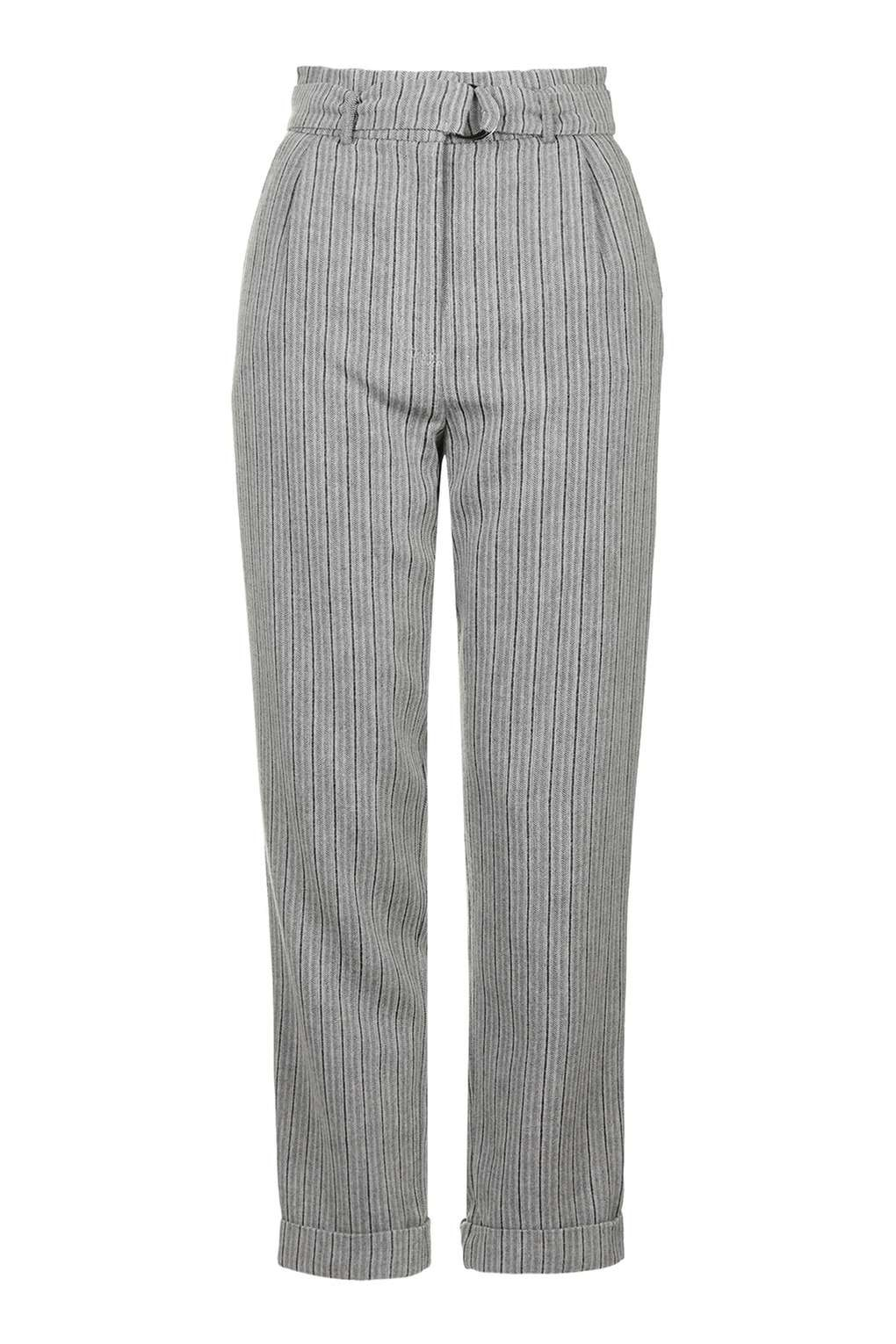 grey trousers with black stripe