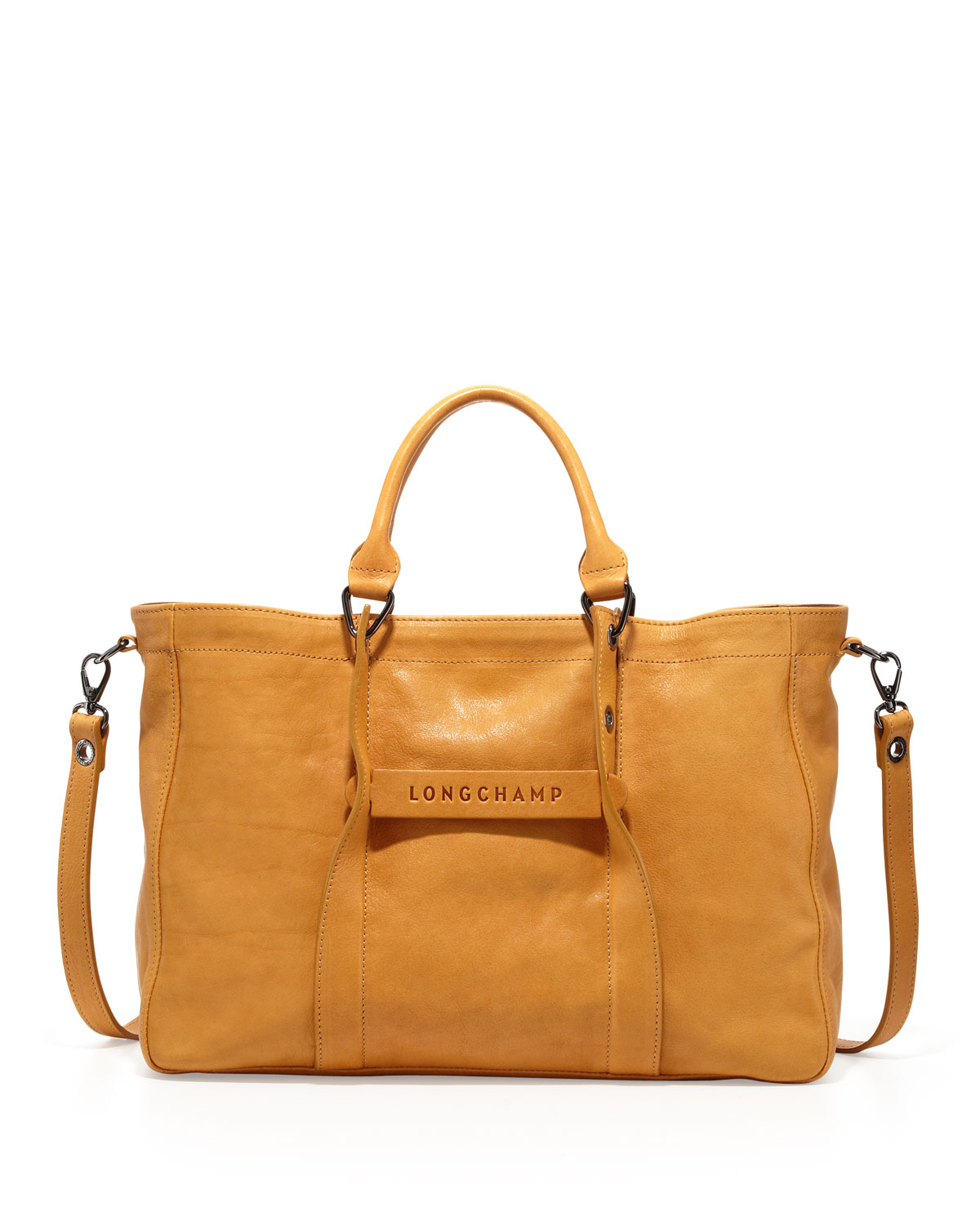 Lyst Longchamp Leather Tote Bag In Orange Gallery