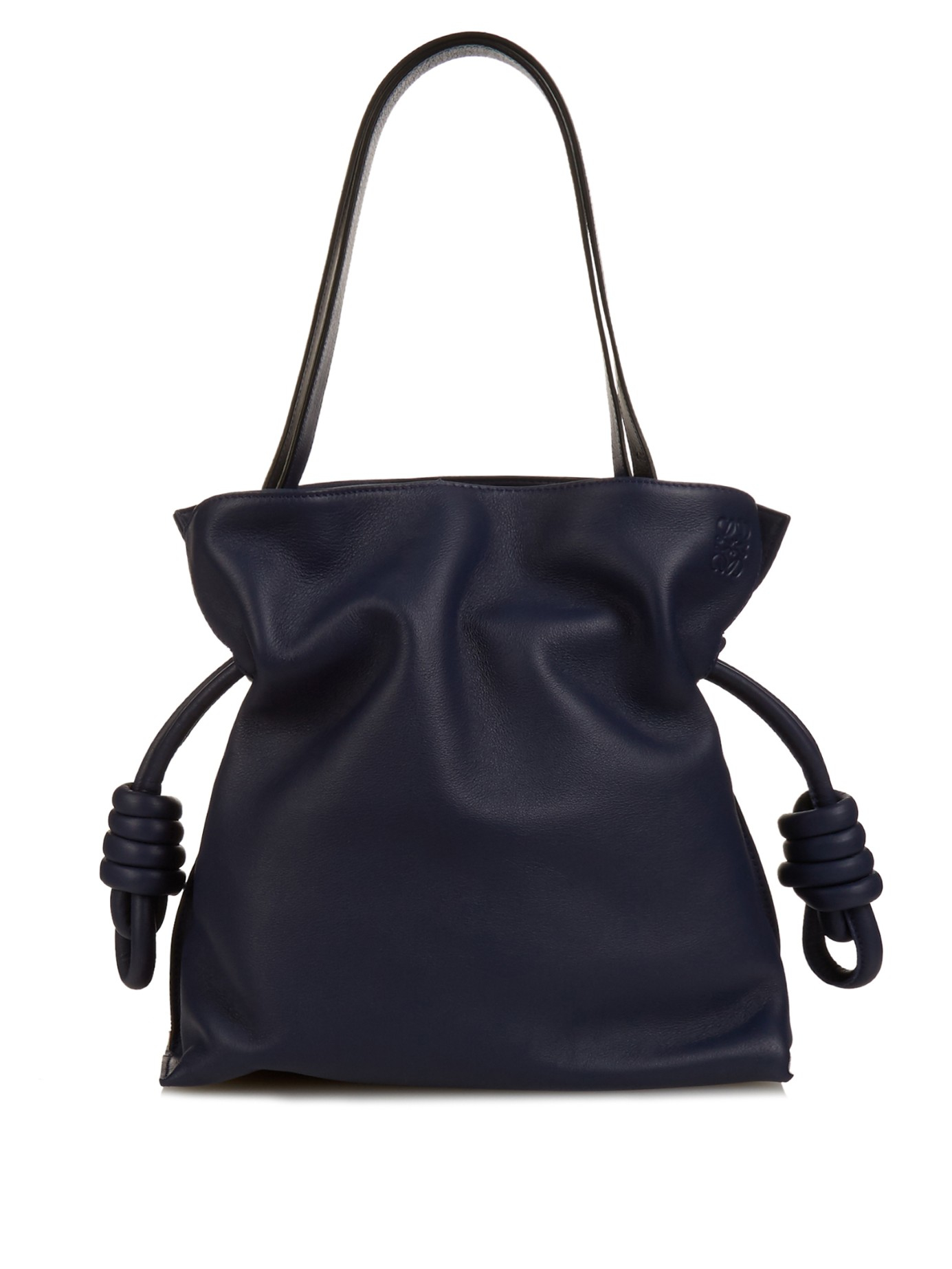 Lyst - Loewe Flamenco Knot Leather Bag in Blue