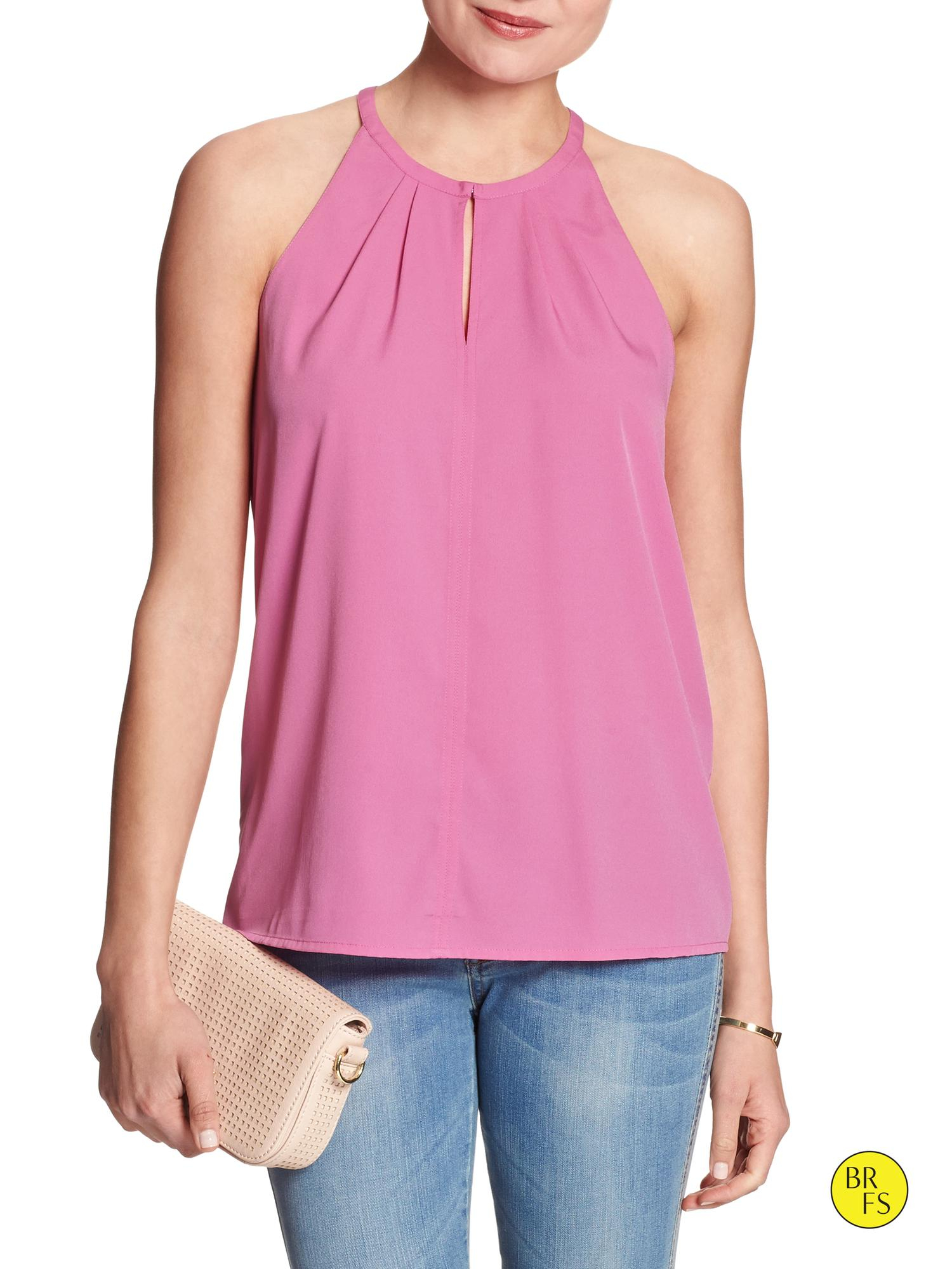 Banana republic Factory Halter  Top  in Pink  India pink  Lyst