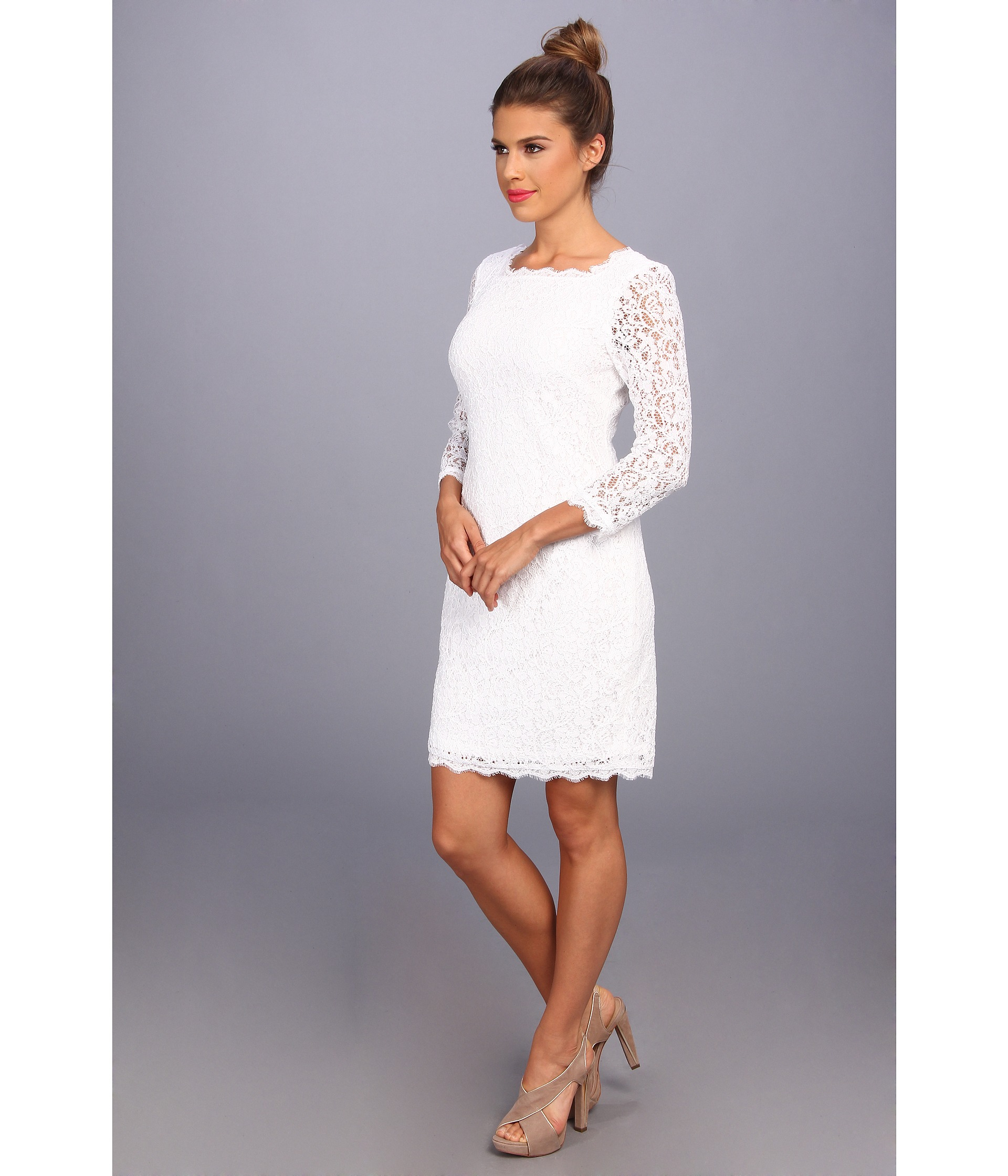 adrianna papell short white dress