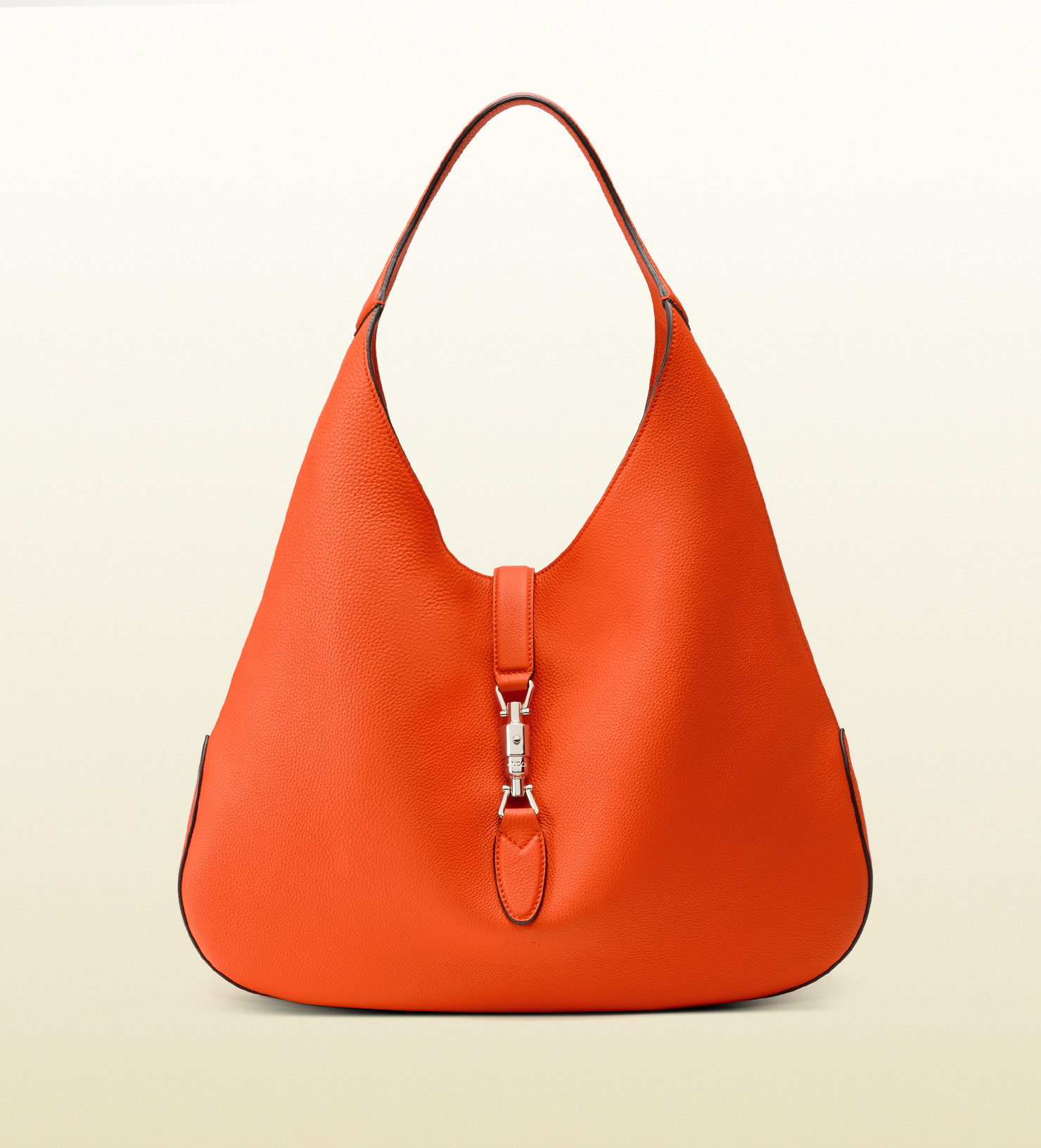 Lyst Gucci Jackie Soft Leather Hobo In Orange Gallery