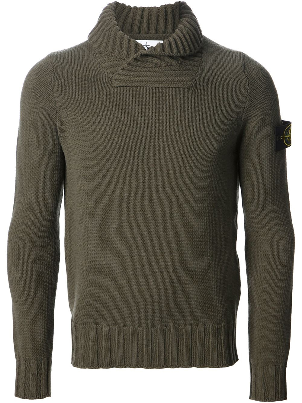 Lyst - Stone Island Roll Neck Sweater in Green for Men