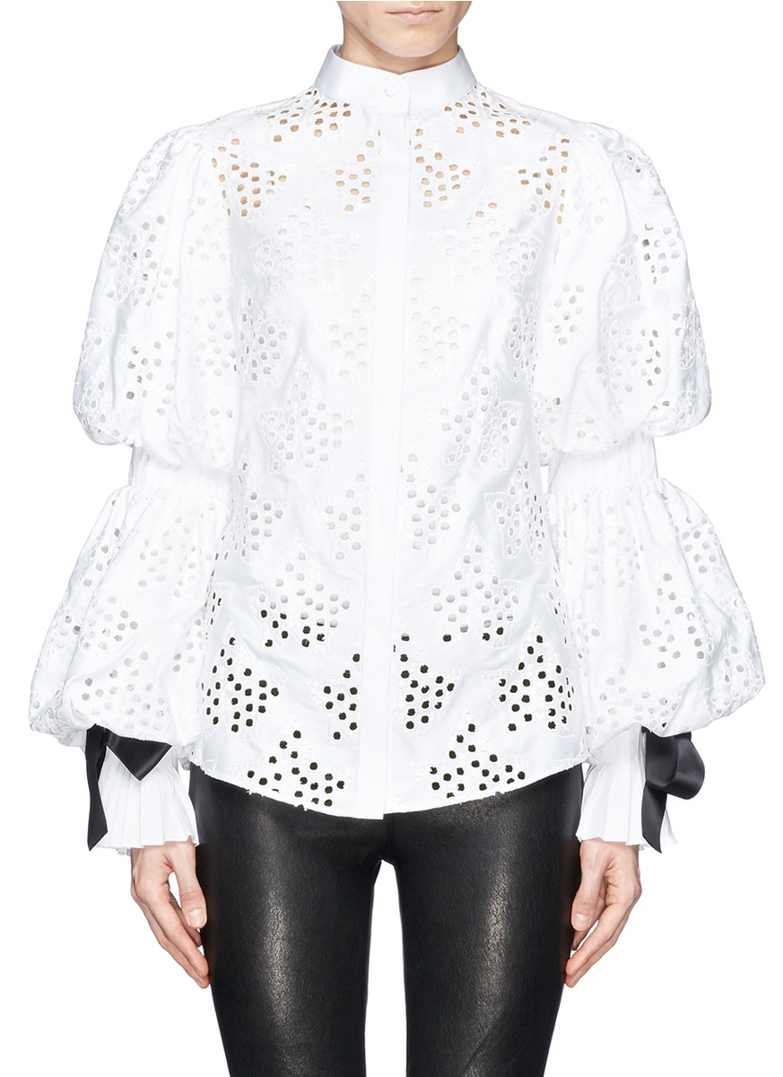 puff sleeve blouse white