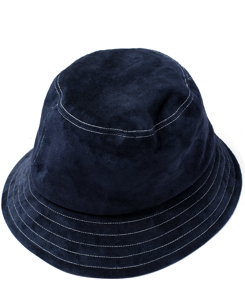 Lyst Eugenia Kim Navy Toby Suede Bucket Hat in Blue