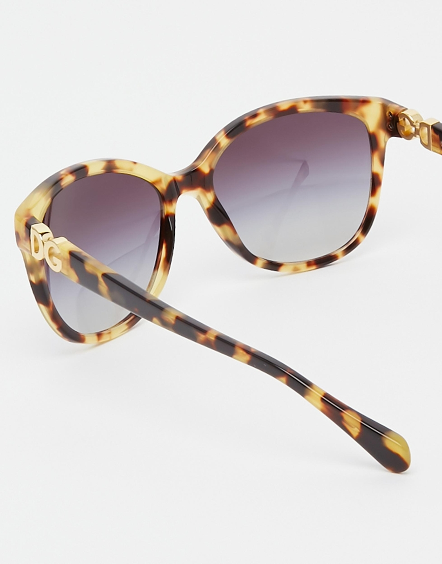 Lyst Dolce & Gabbana D Frame Sunglasses in Brown