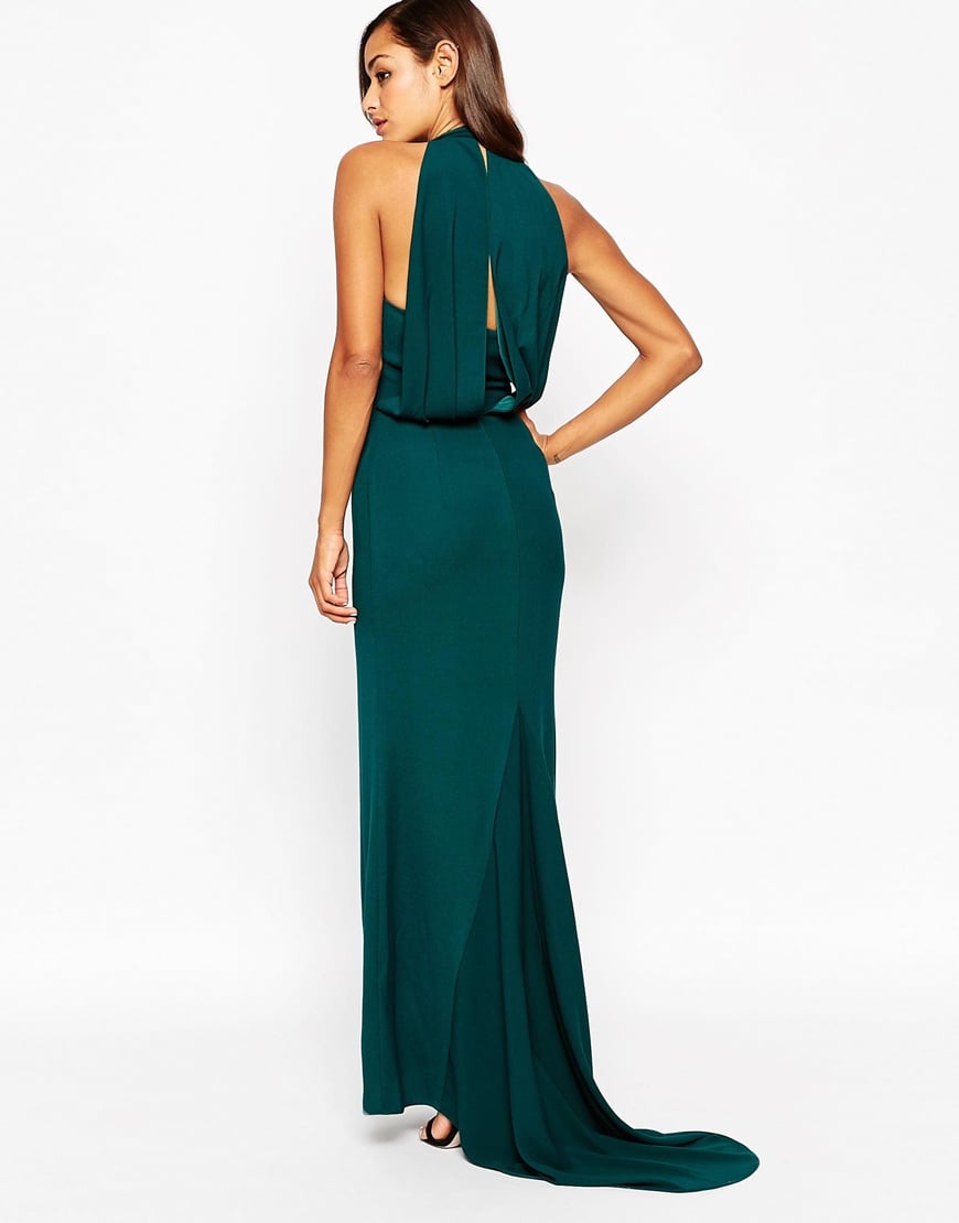 navy green dress