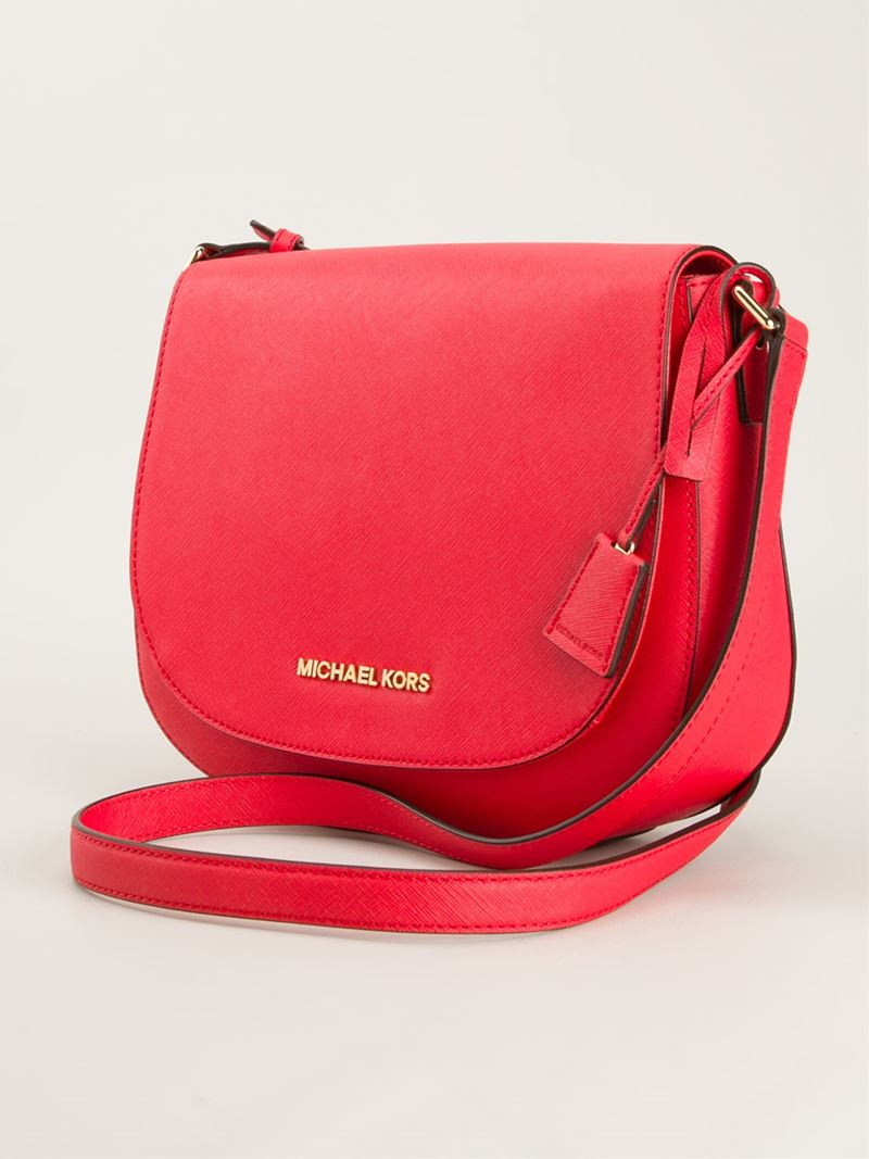 Lyst - Michael Michael Kors Large 'Hamilton' Messenger Bag in Red