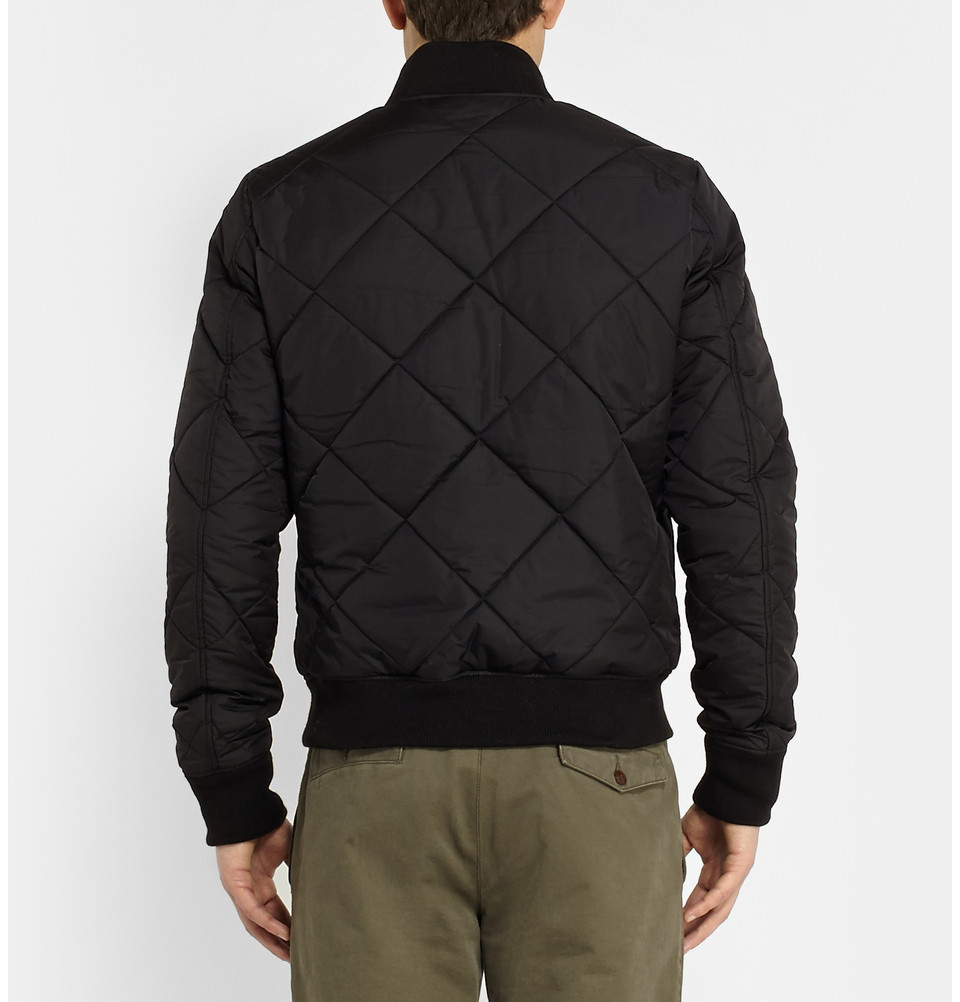 Lyst - Aspesi Thermore-Quilted Bomber Jacket in Black for Men