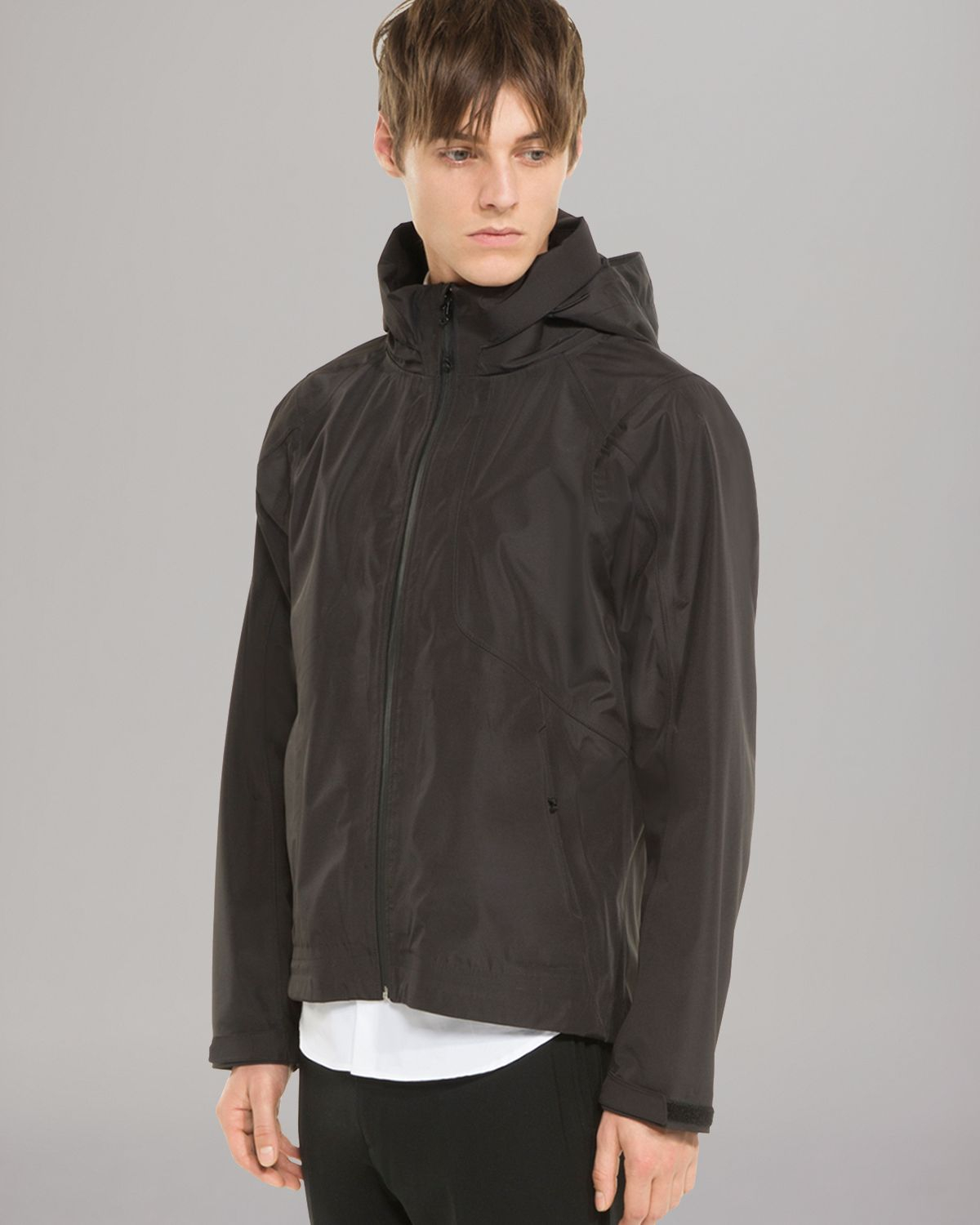 Lyst - Sandro Waterfall Hooded Jacket in Black for Men