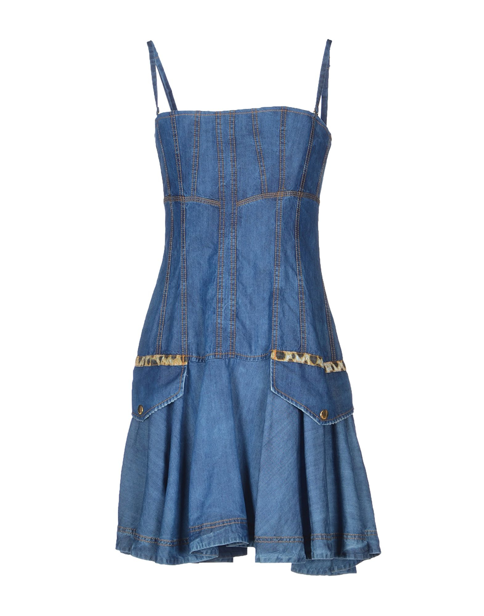 Just Cavalli Short Dress in Blue | Lyst