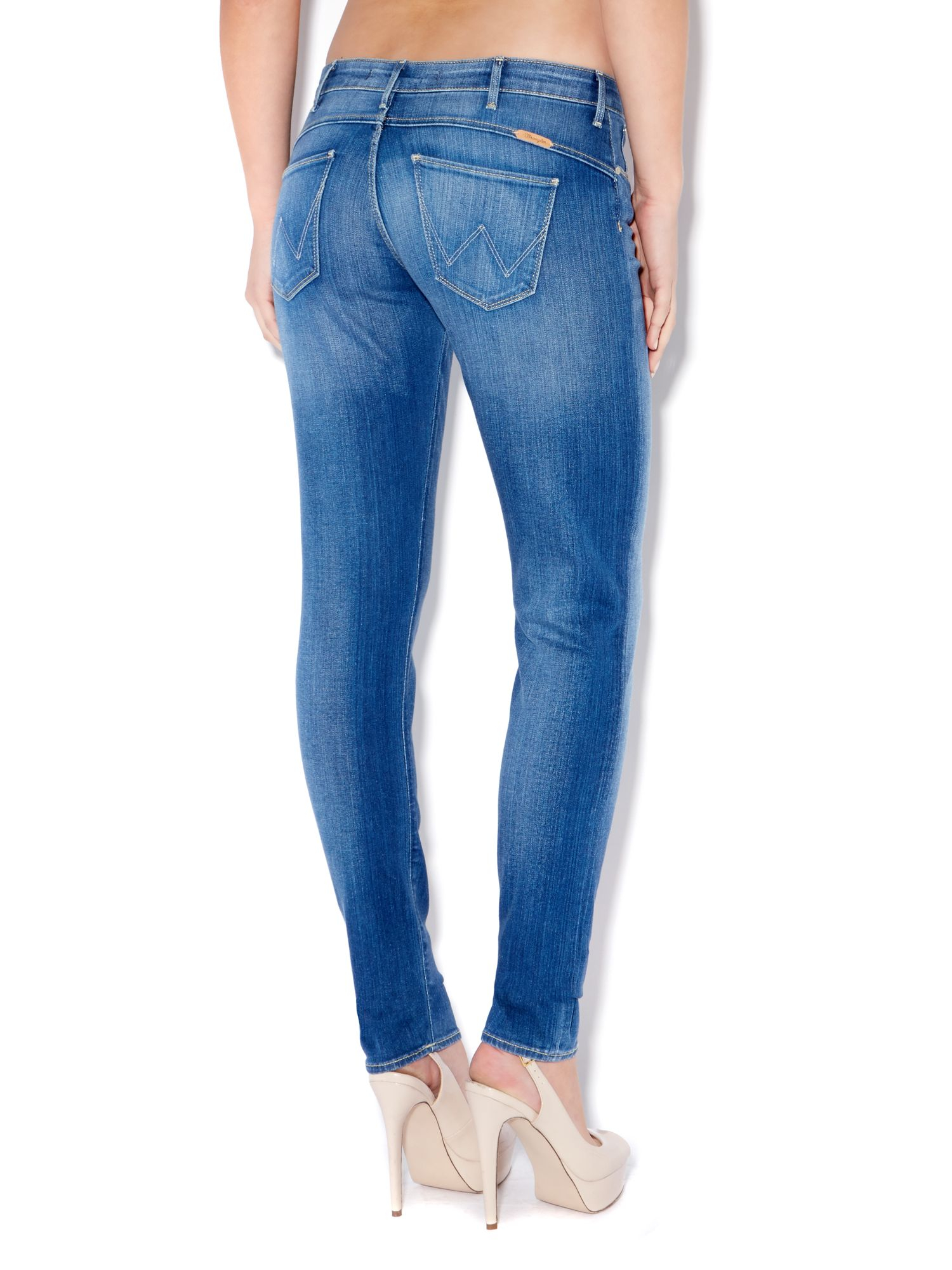 Wrangler Denim Spa Molly Lowrise Slim Leg Jeans in Blue (Denim Mid Wash ...