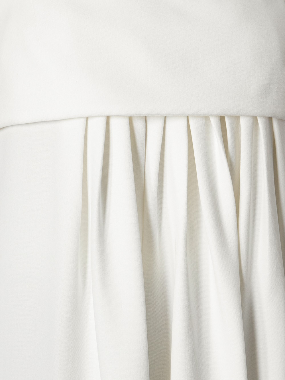 Saint laurent Pleated Strapless Gown in White | Lyst