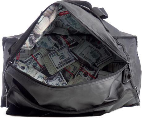 Sprayground The Money Stashed Duffle Bag in Black for Men