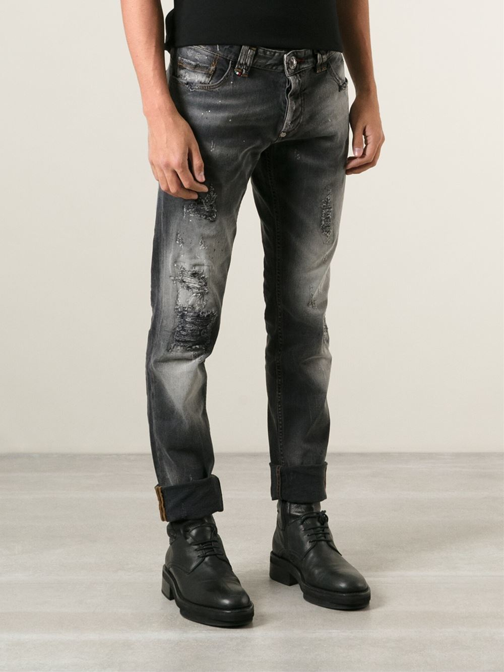 Lyst - Philipp Plein Cowboy Jeans in Black for Men