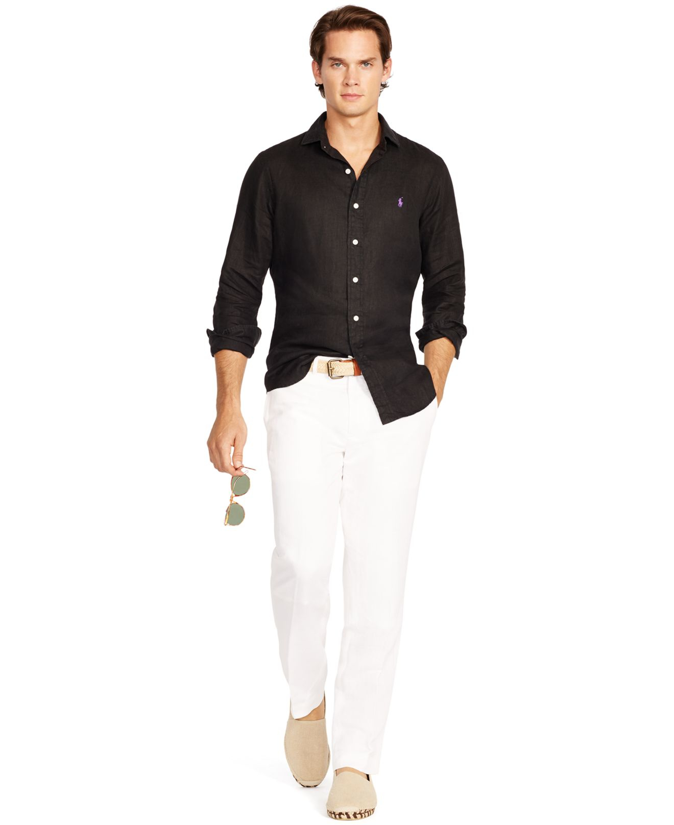 polo linen shirt men