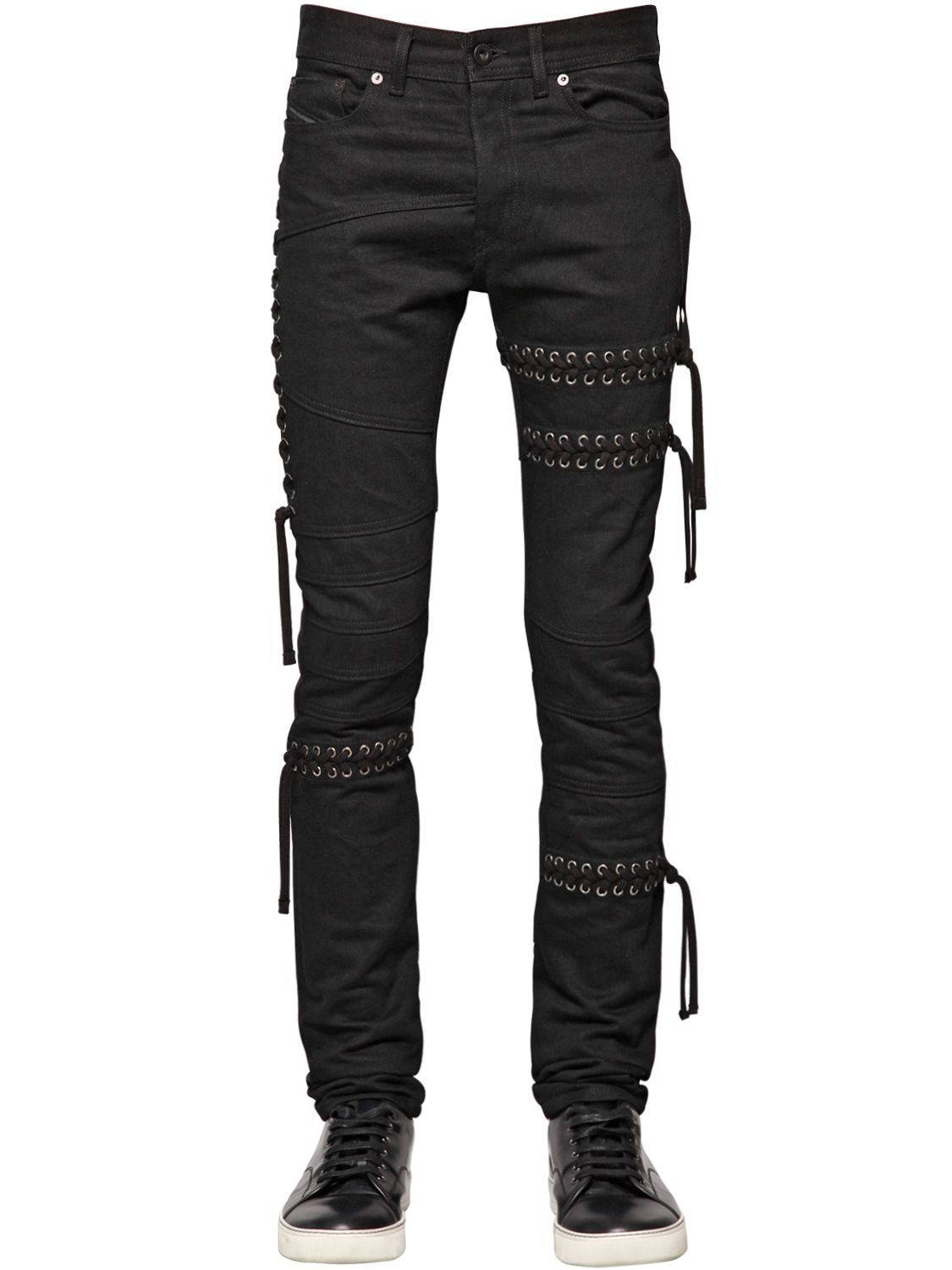 Lyst - Diesel Black Gold 17cm Skinny Lace-up Japanese Denim Jeans in ...