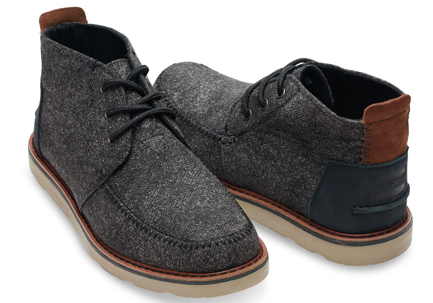 Lyst - Toms Black Herringbone Men's Chukka Boots in Black for Men