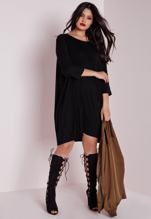 Lyst Missguided Plus  Size  Oversized T shirt  Dress  Black 