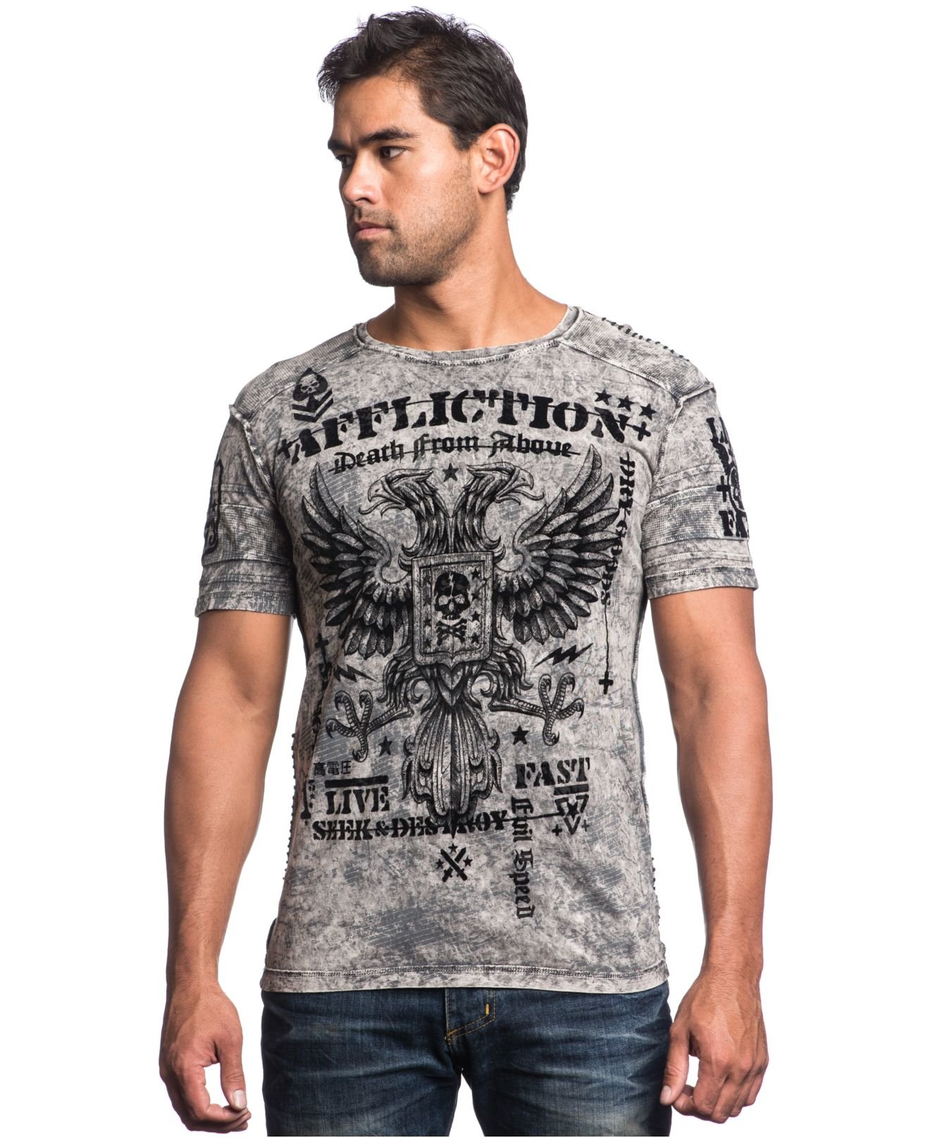 Lyst - Affliction Warhawk T-shirt in White for Men
