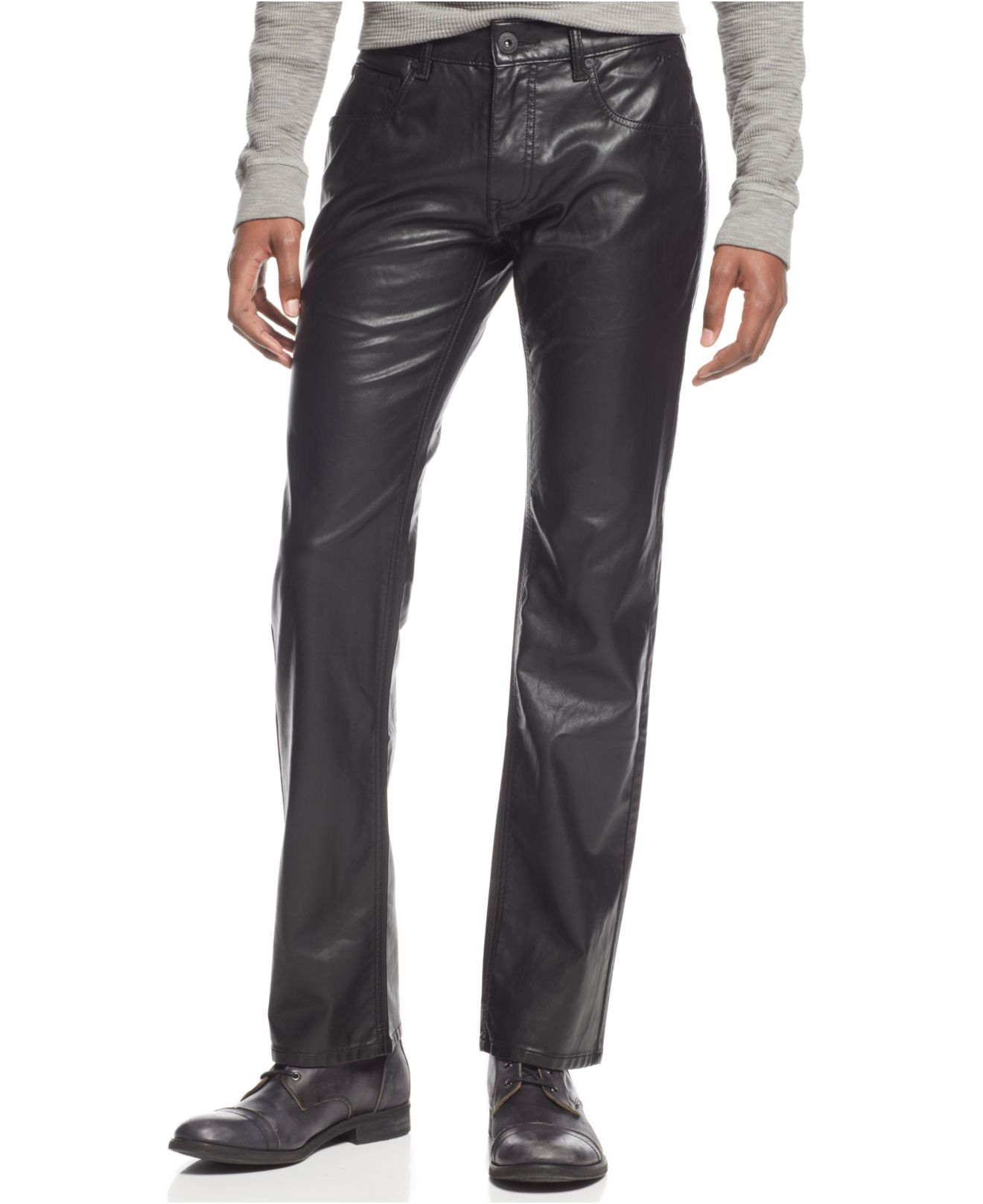 Inc international concepts Lex Pleather Pants in Black for Men | Lyst