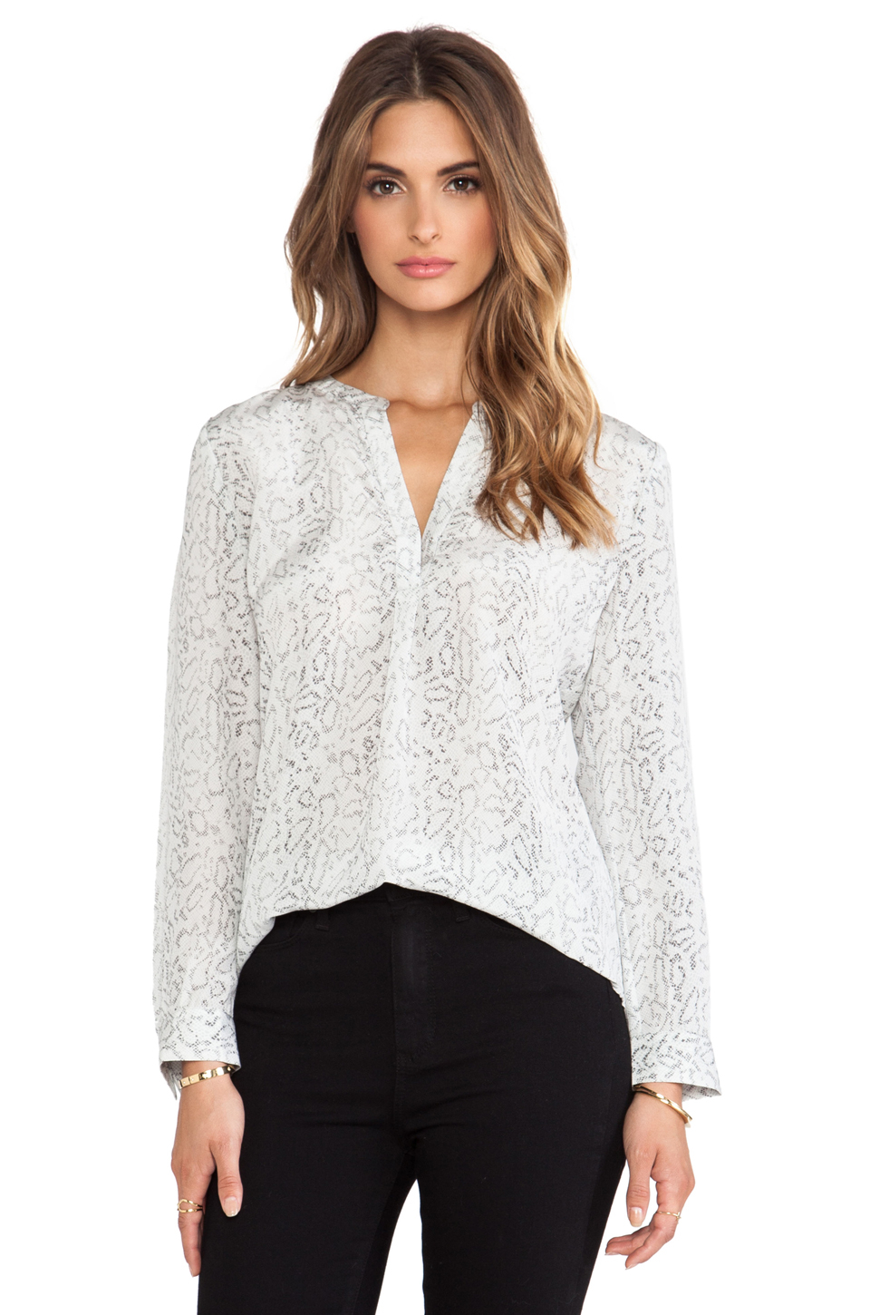 lyst joie peterson b blouse in gray lyst joie peterson b blouse in gray