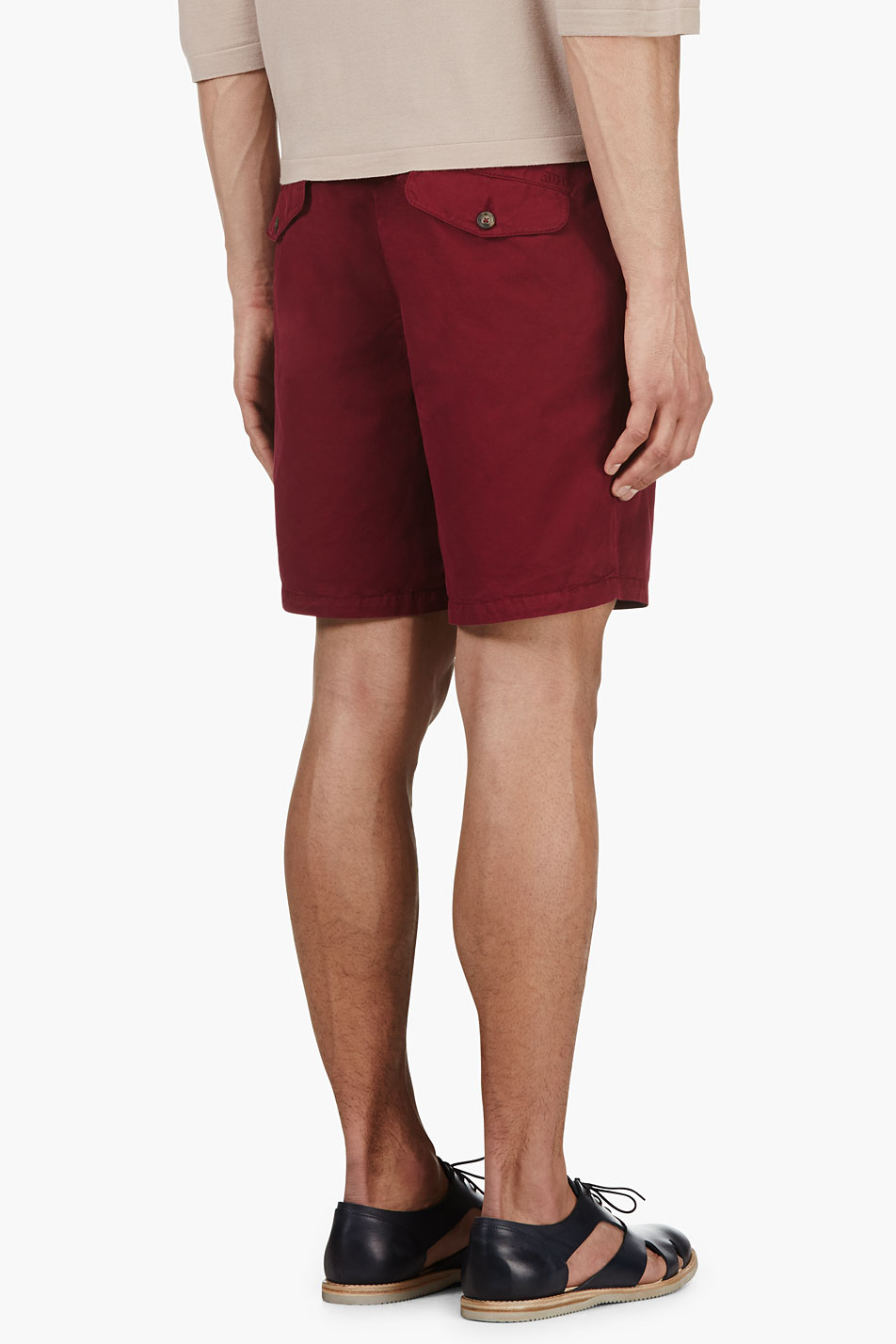 burgundy chino shorts