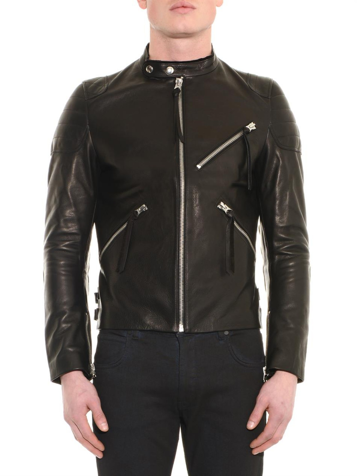 Acne studios Oliver Leather Jacket in Black for Men | Lyst