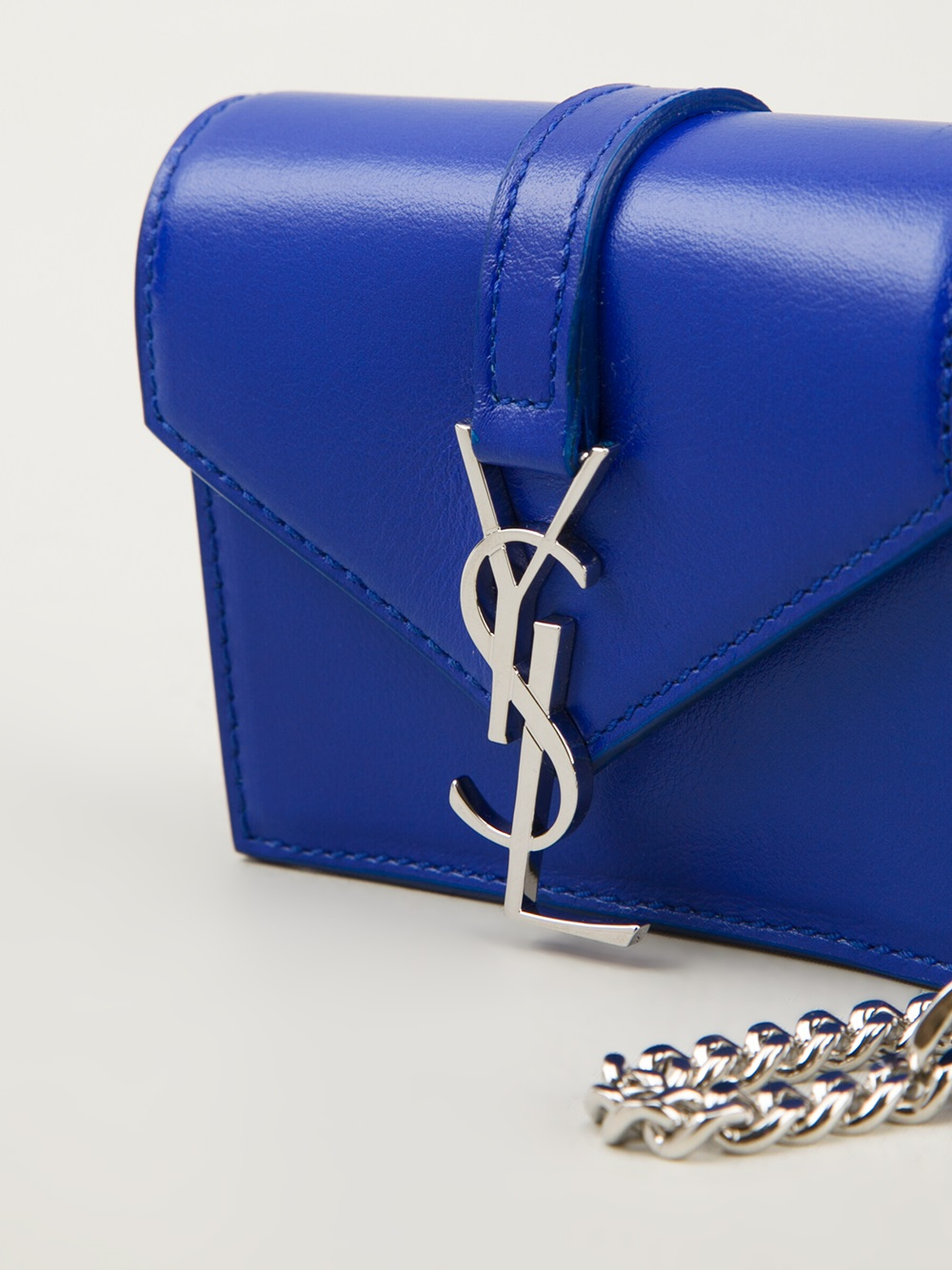 Lyst Saint Laurent Monogram Crossbody Bag in Blue