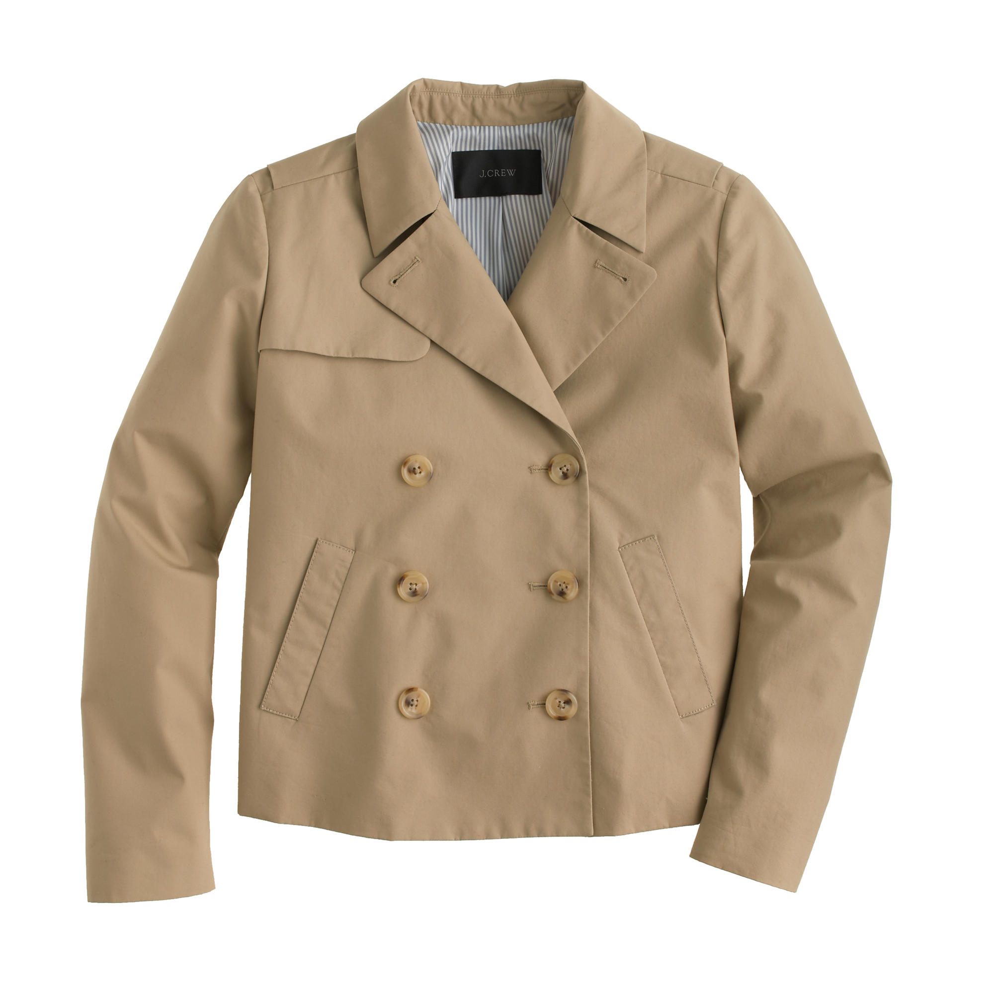 J.crew Tall Japanese Poplin Swing Trench Coat in Natural Lyst