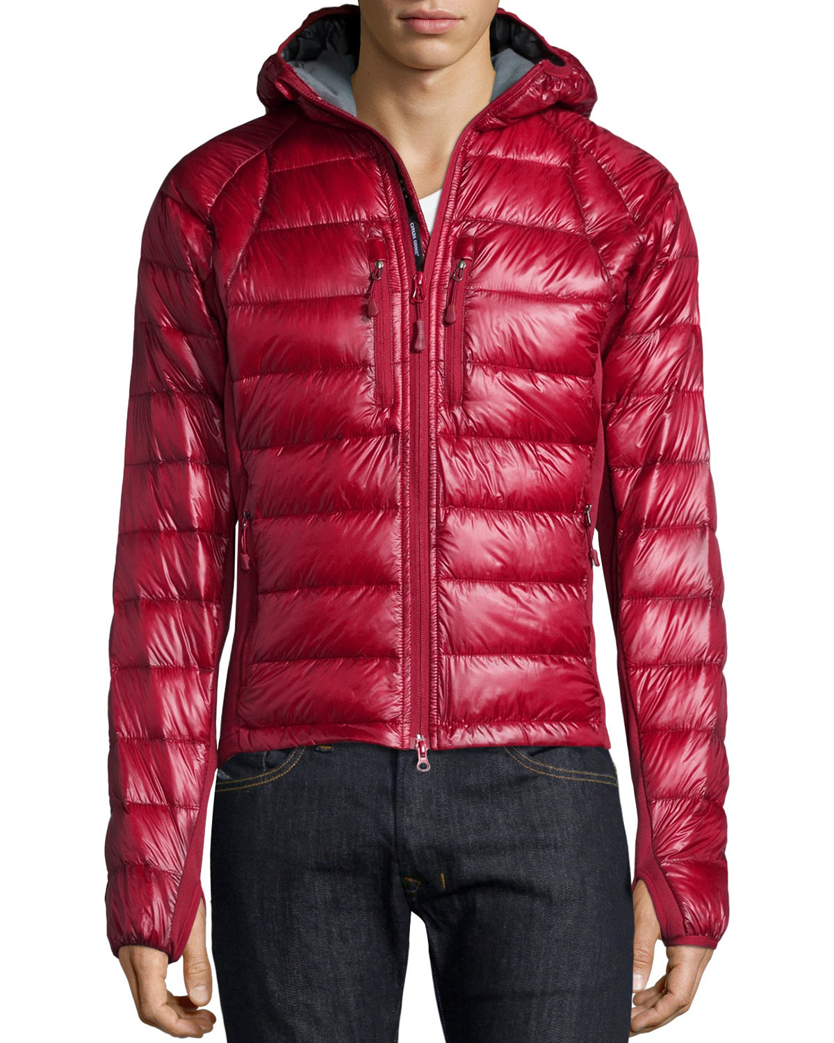 Canada goose Hybridge Lite Quilted Jacket in Red for Men | Lyst