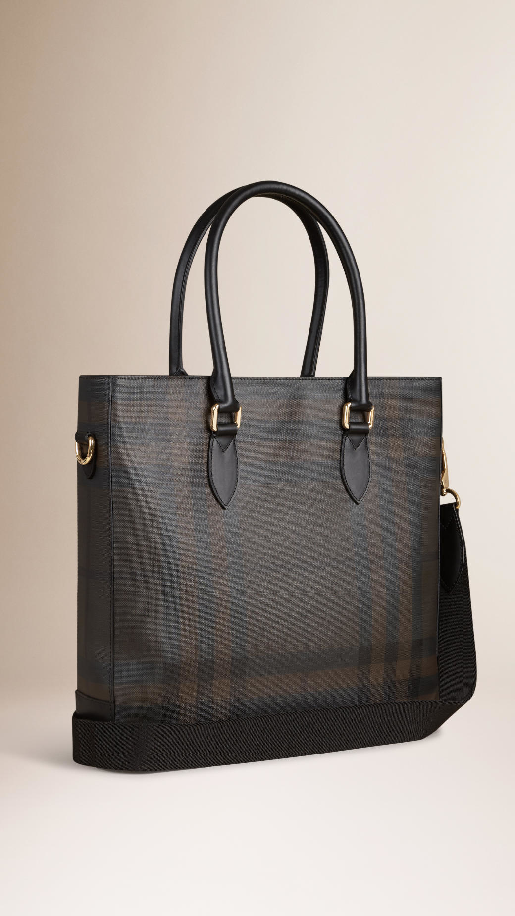 Burberry london London Check Tote Bag in Black for Men (BLACK/CHOCOLATE) | Lyst