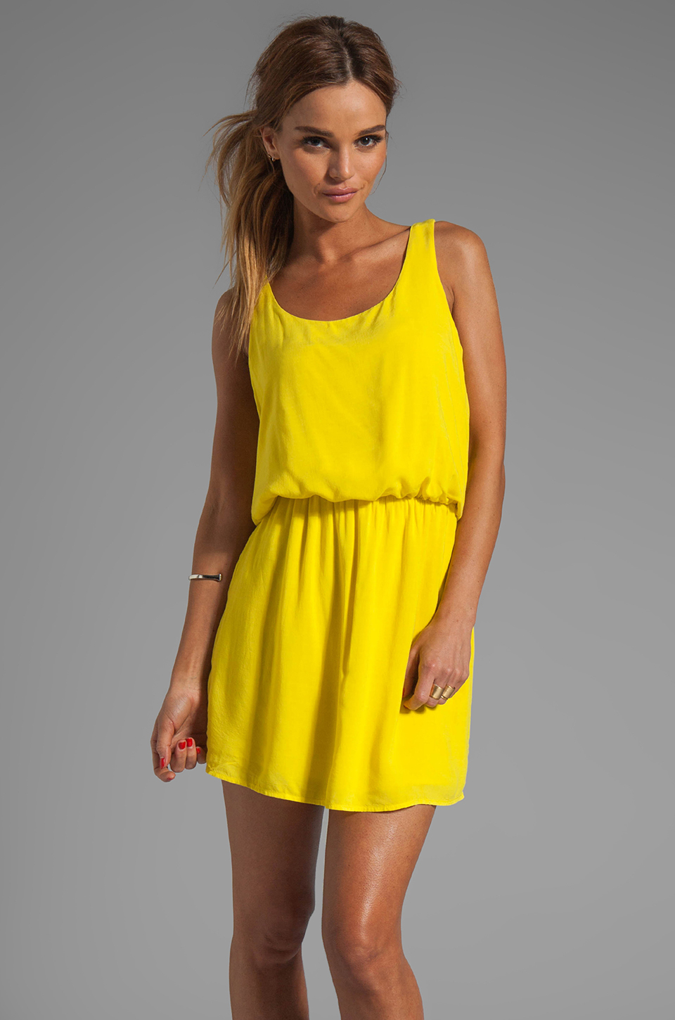 yellow tank dress
