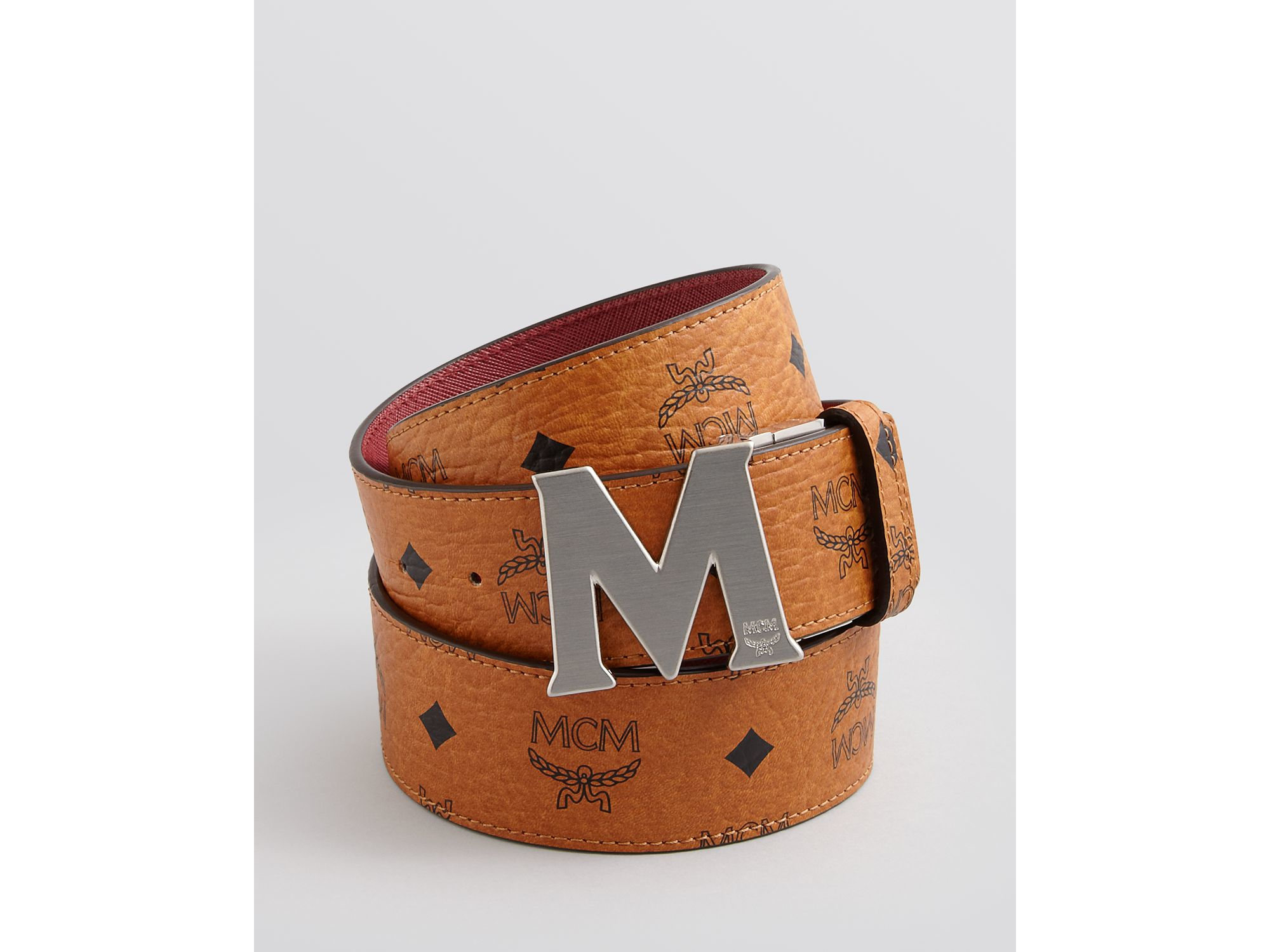 mcm belt men red