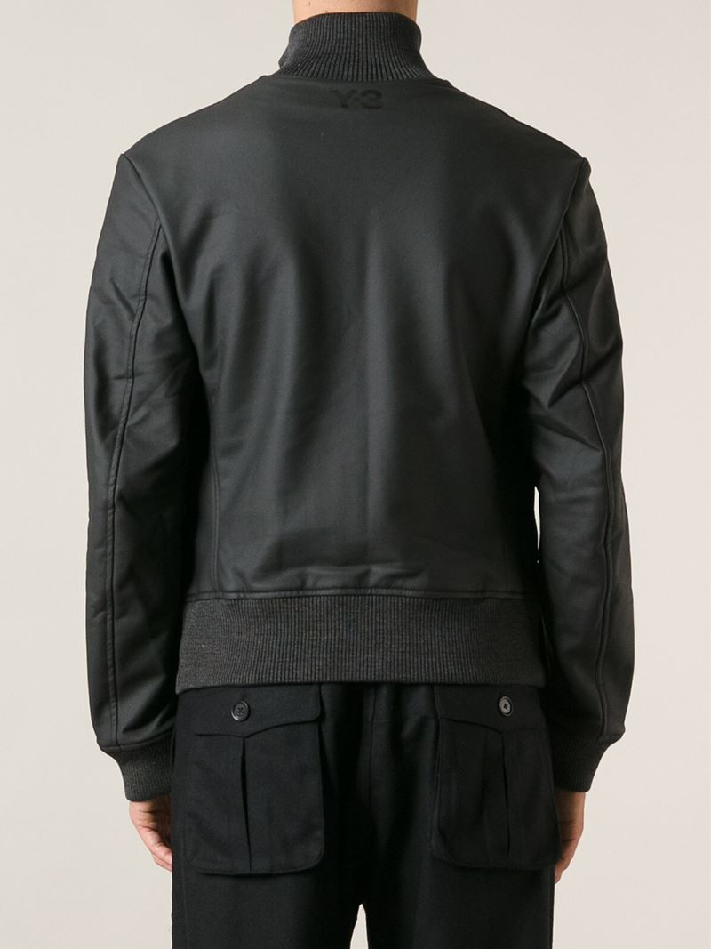 Y 3 High Collar Er Jacket In Black For Men Lyst Gallery