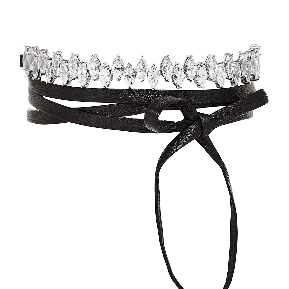 Fallon Monarch Jagged Edge Choker In Silver Lyst