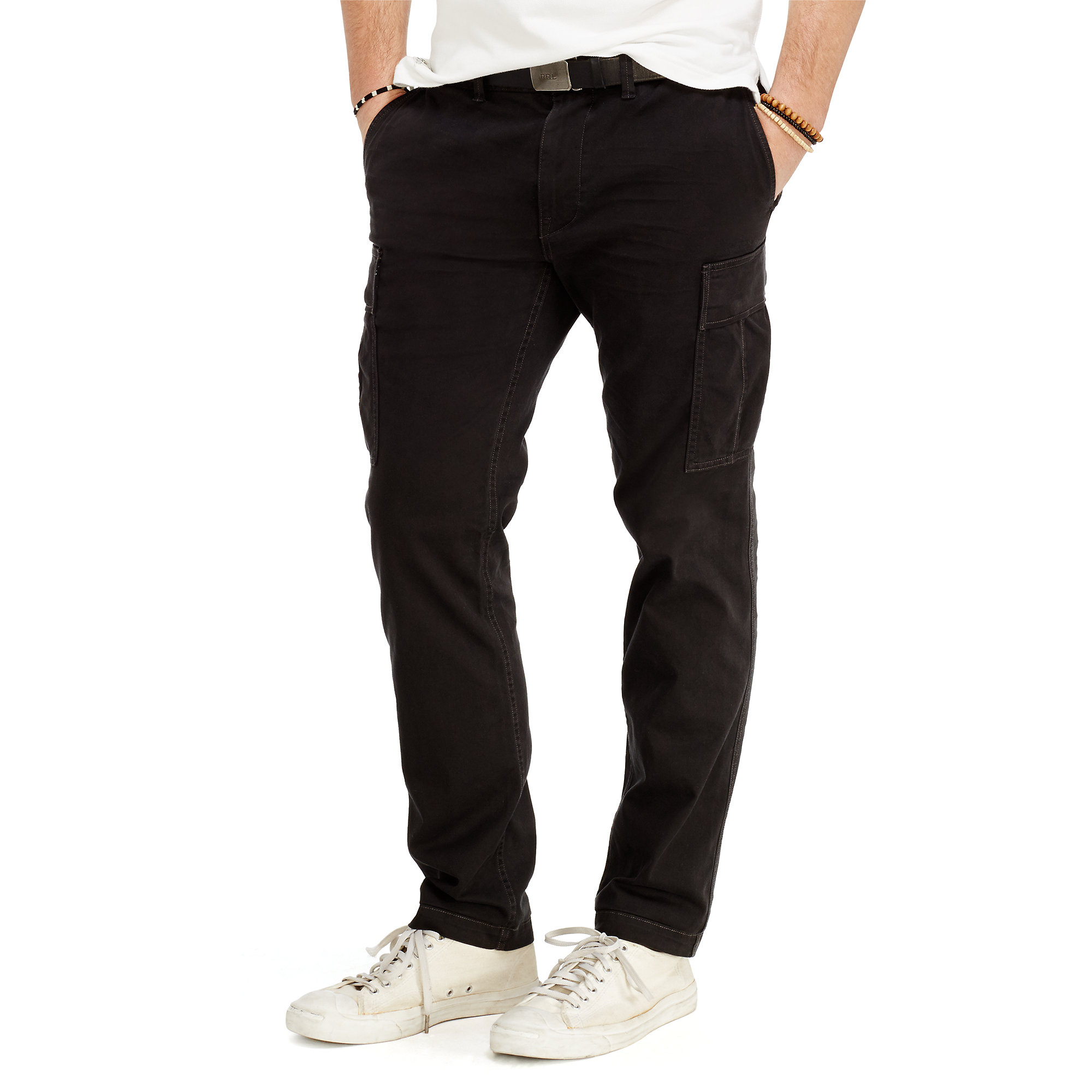 Polo ralph lauren Slim-fit Twill Cargo Pant in Black | Lyst