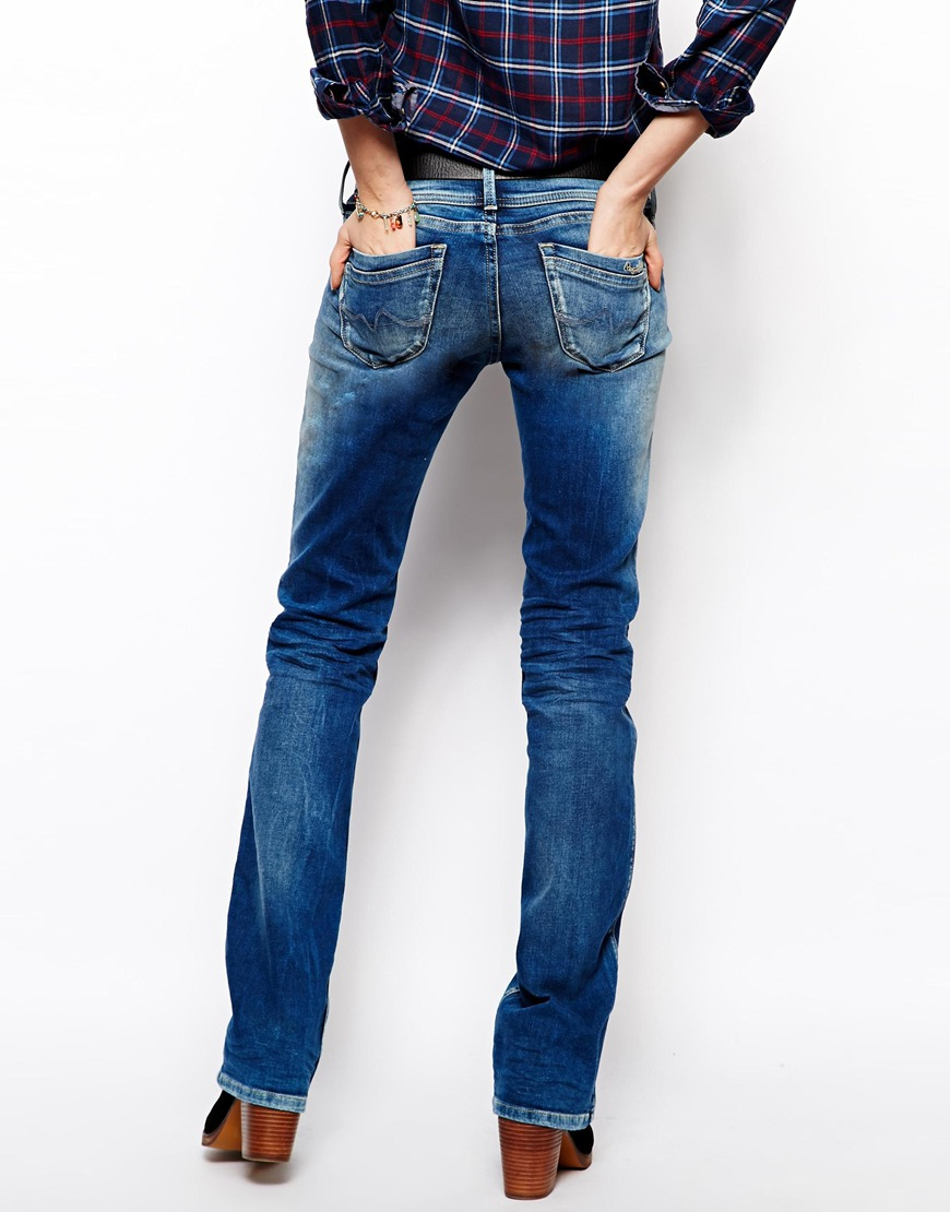 Pepe jeans Grace Bootcut Jeans in Blue | Lyst