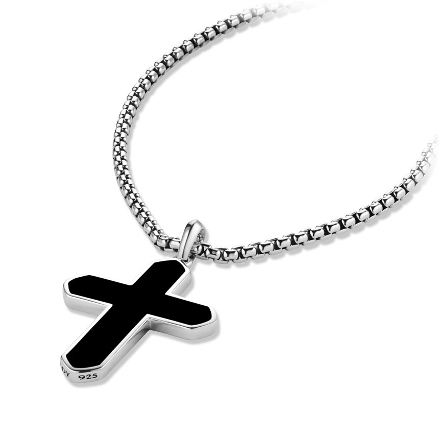 David yurman Exotic Stone Large Reversible Cross with Black Onyx in