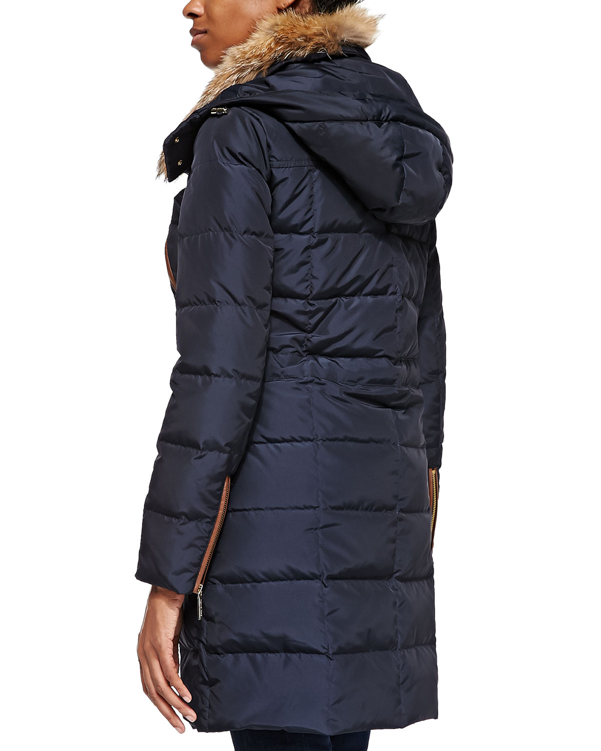 Lyst Michael michael kors Furtrim Puffer Coat in Blue