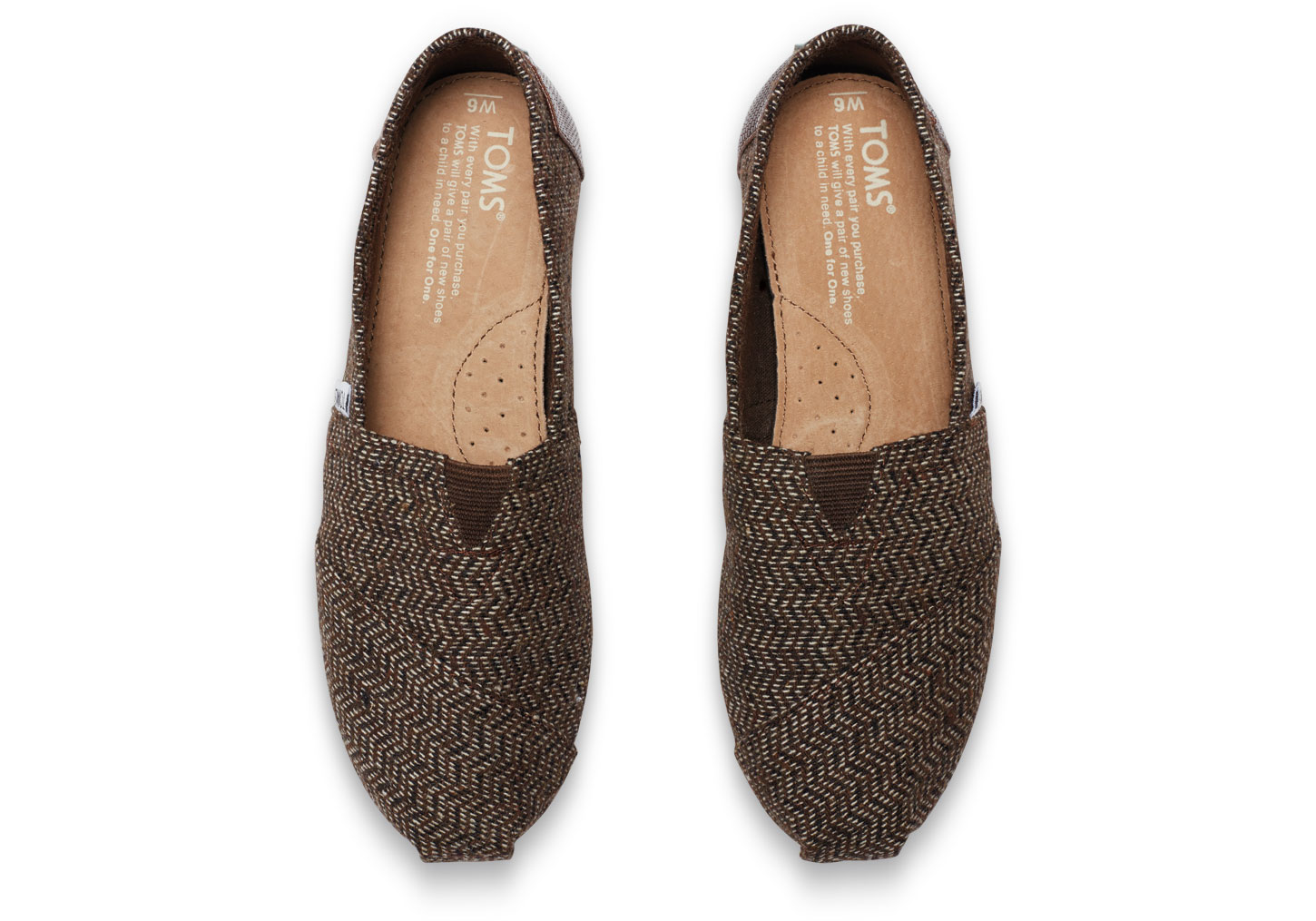 Lyst - Toms Brown Chevron Wool Women's Classics in Brown